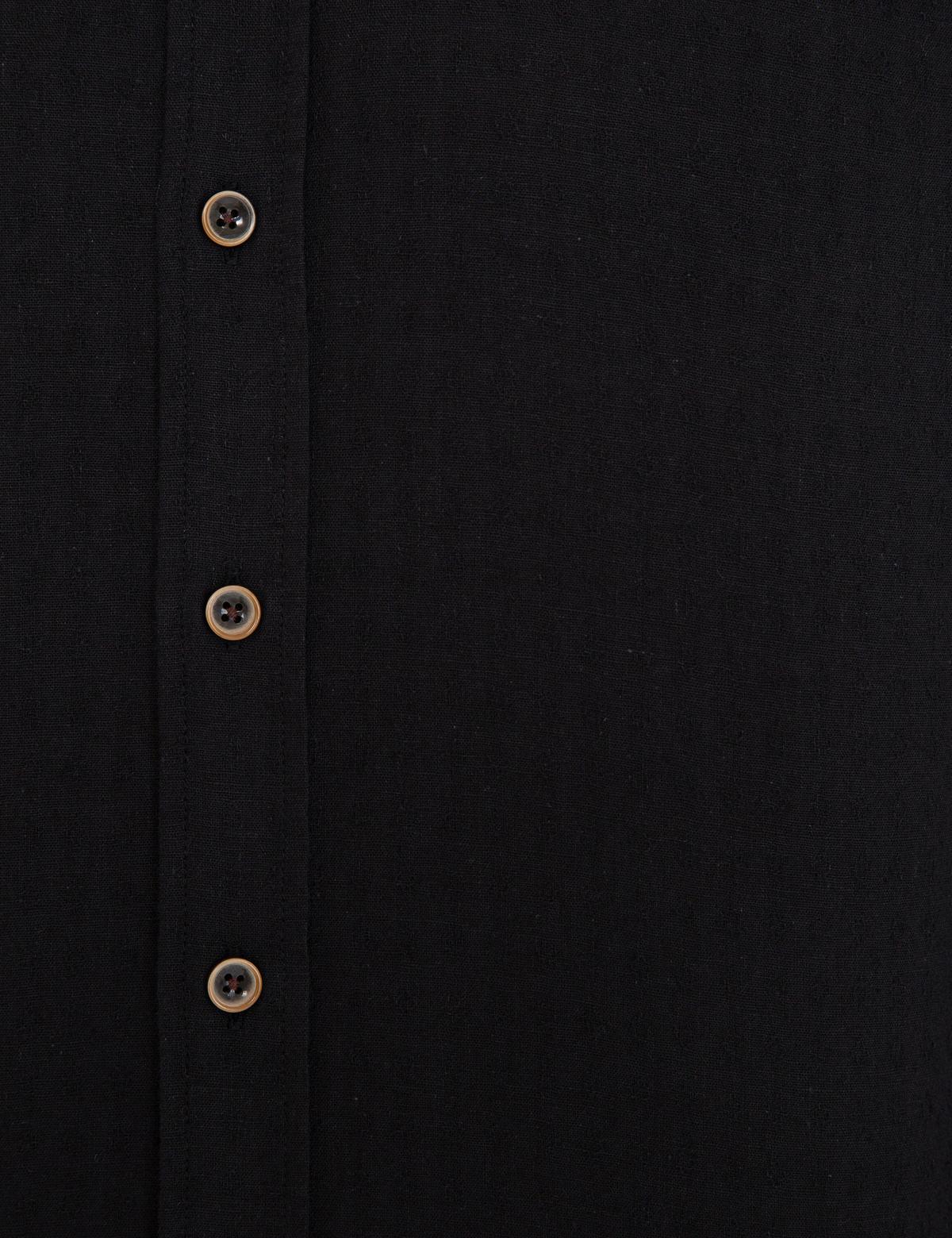 Siyah Slim Fit Uzun Kollu Gömlek - 50236686019