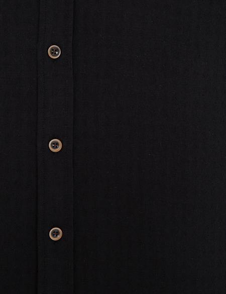 Siyah Slim Fit Uzun Kollu Gömlek - 50236686019