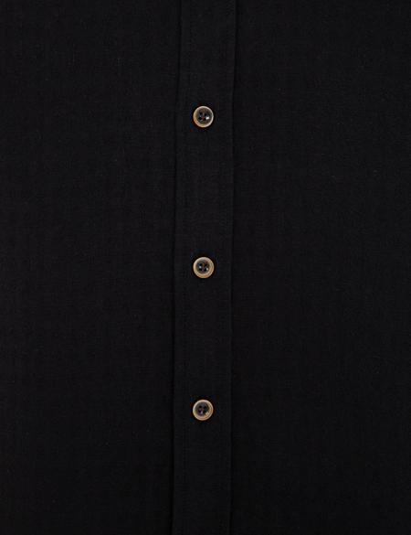 Siyah Slim Fit Uzun Kollu Gömlek - 50236686019