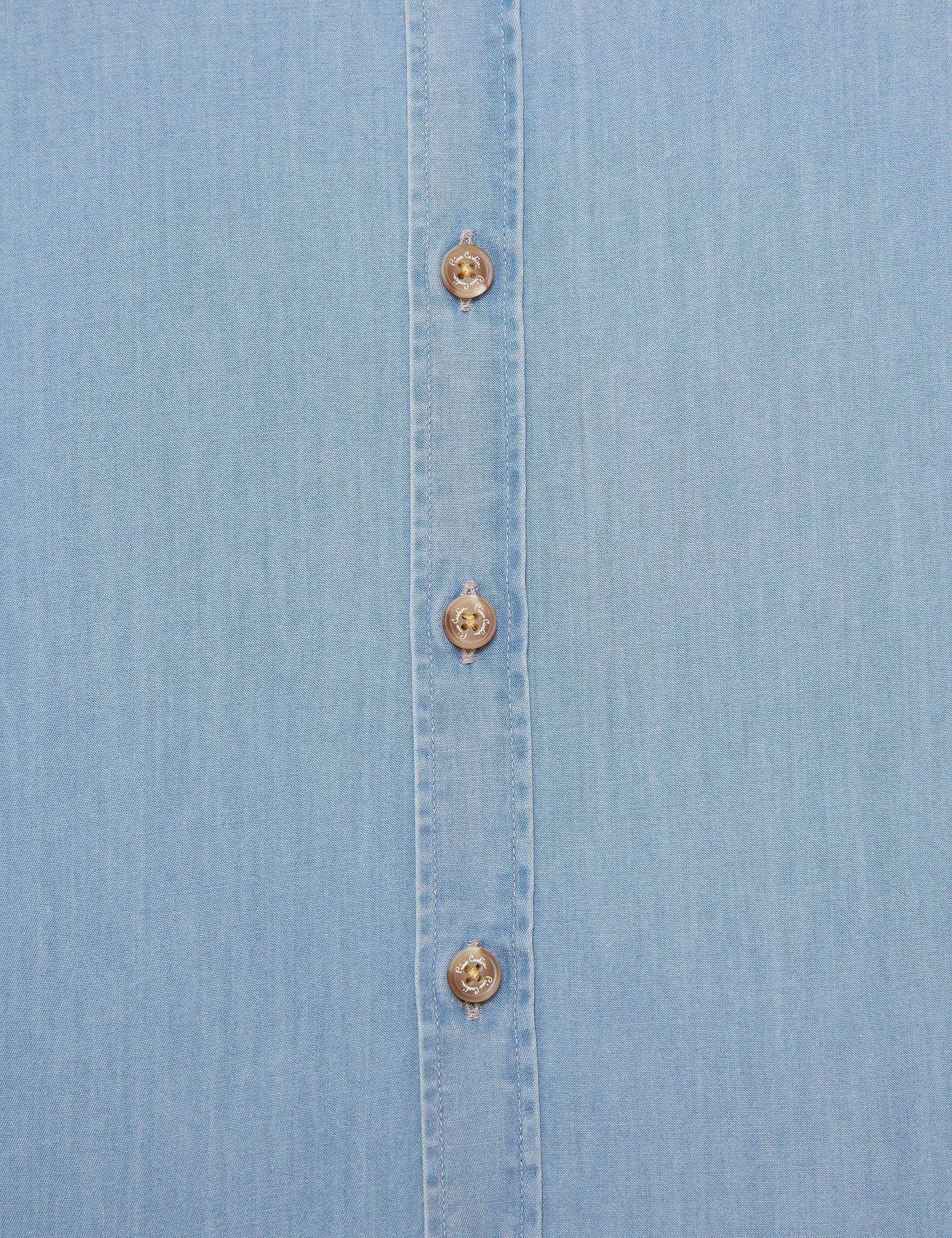 Mavi Slim Fit Kısa Kollu Gömlek - Image 6