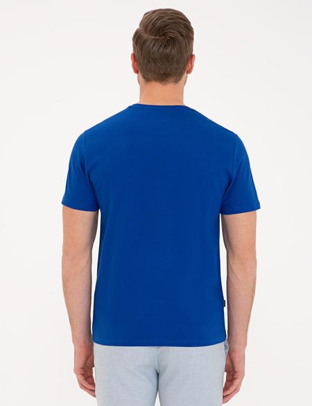 Mavi Slim Fit Bisiklet Yaka Tişört - 50232407151