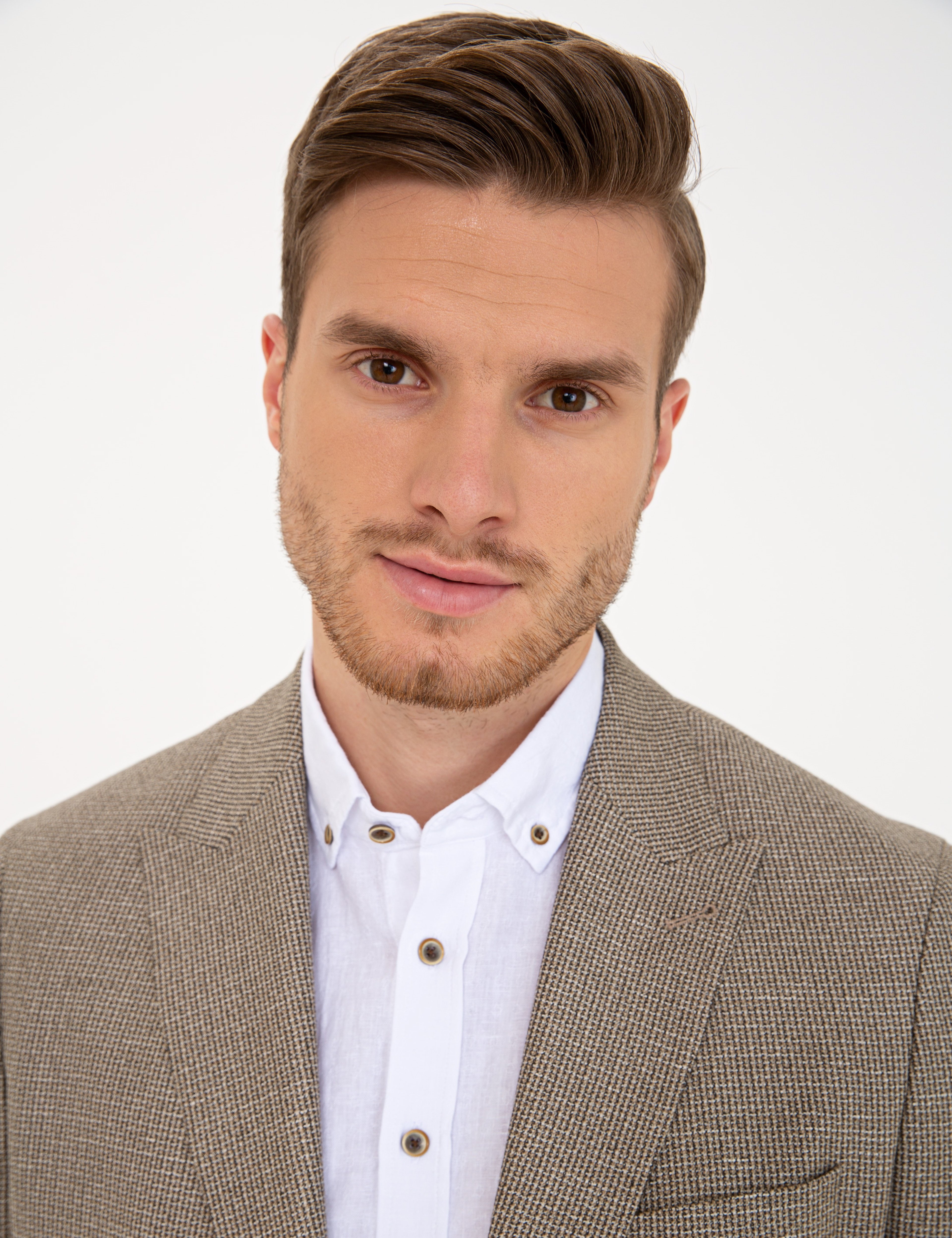 Açık Kahverengi Slim Fit Ceket - Image 2