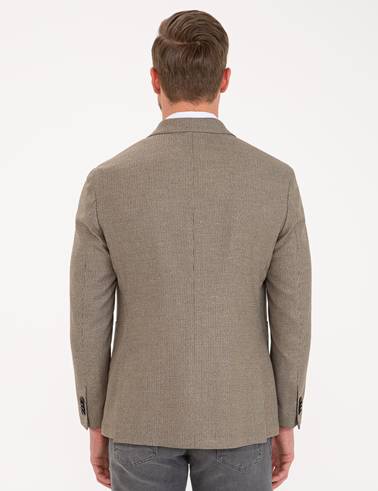 Açık Kahverengi Slim Fit Ceket