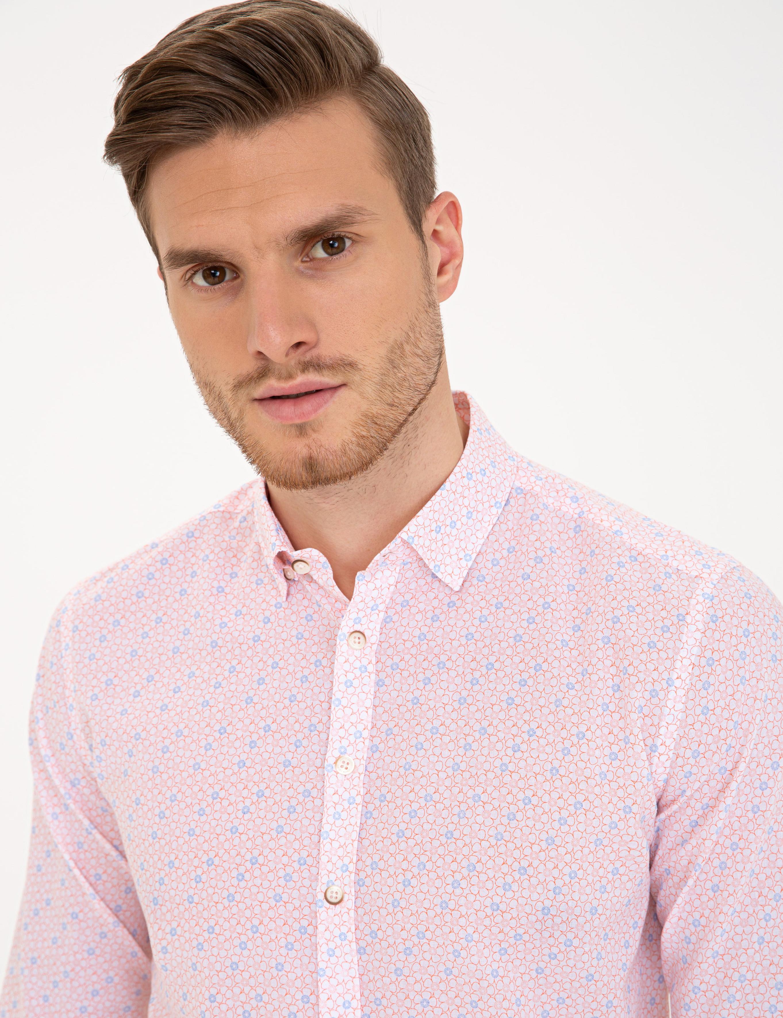 Turuncu Slim Fit Gömlek