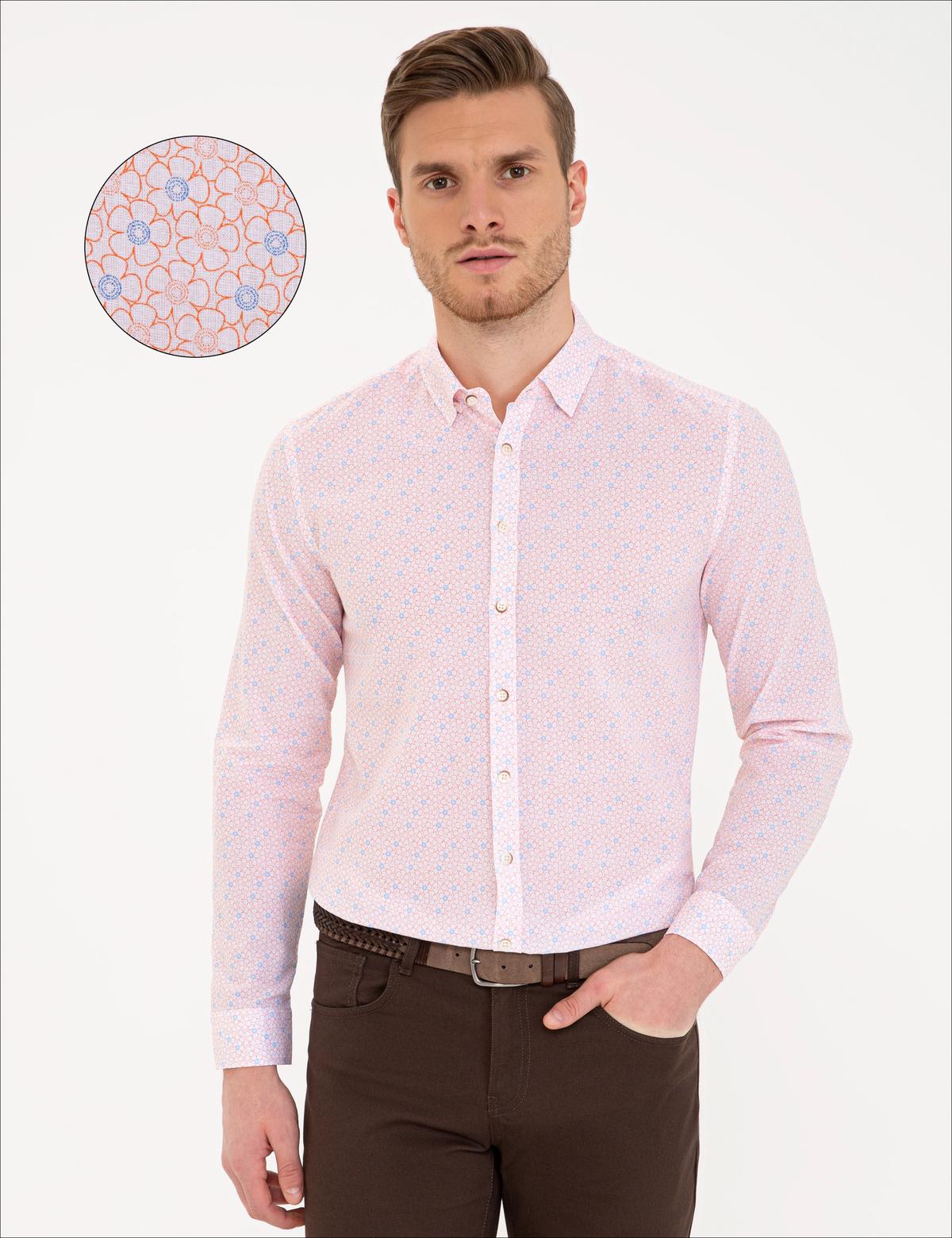 Turuncu Slim Fit Gömlek