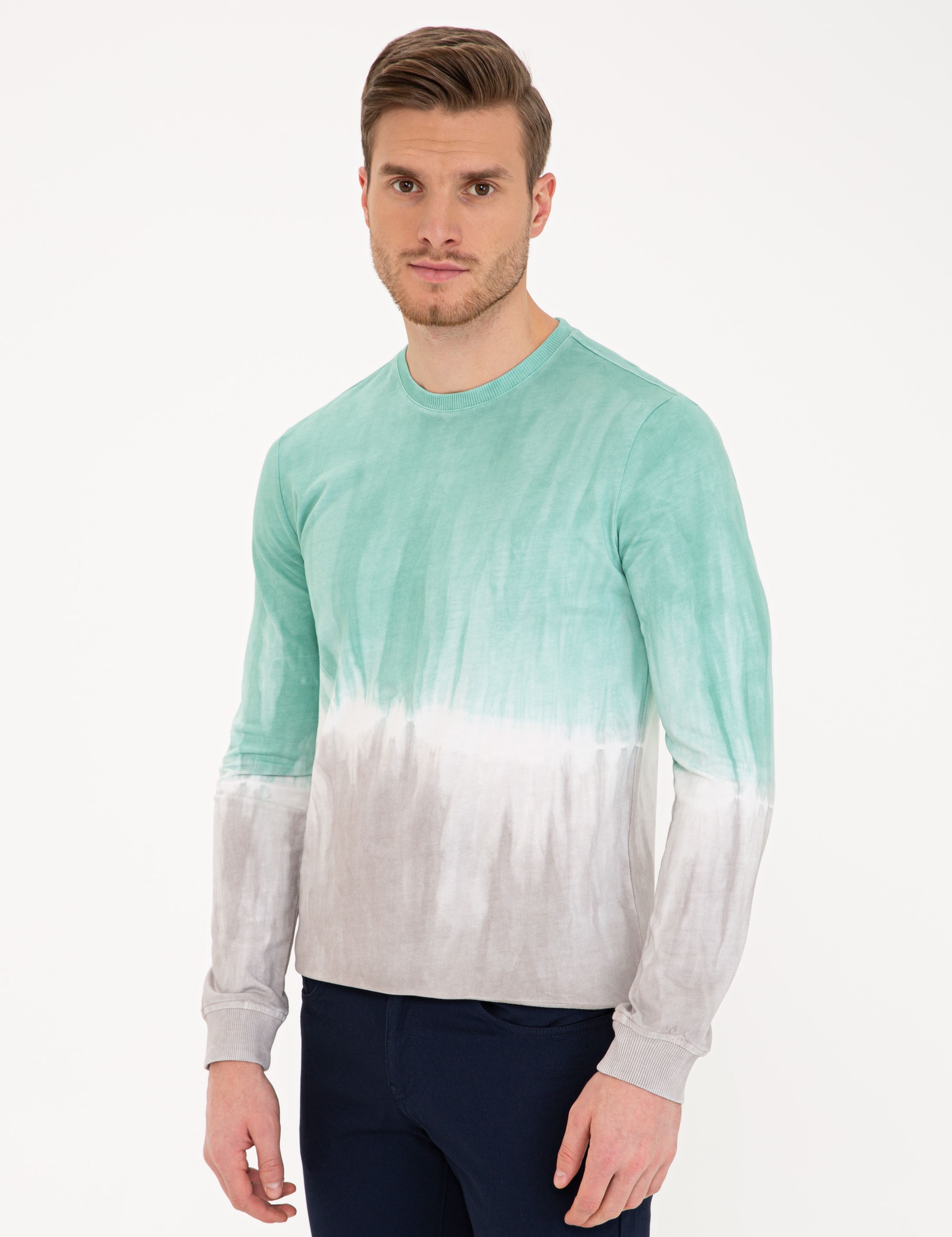 Yeşil Slim Fit Sweatshirt - Image 3