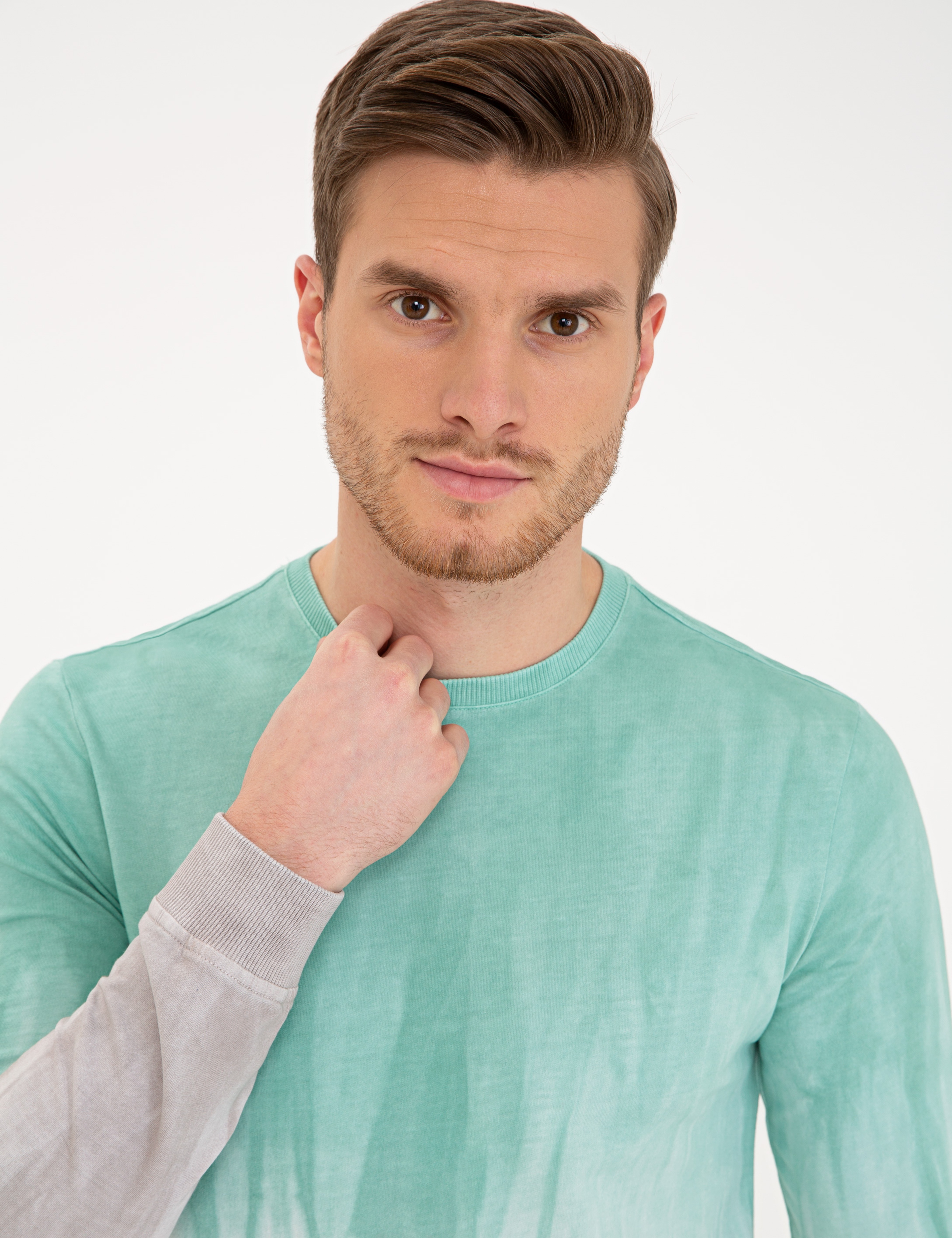 Yeşil Slim Fit Sweatshirt - Image 2