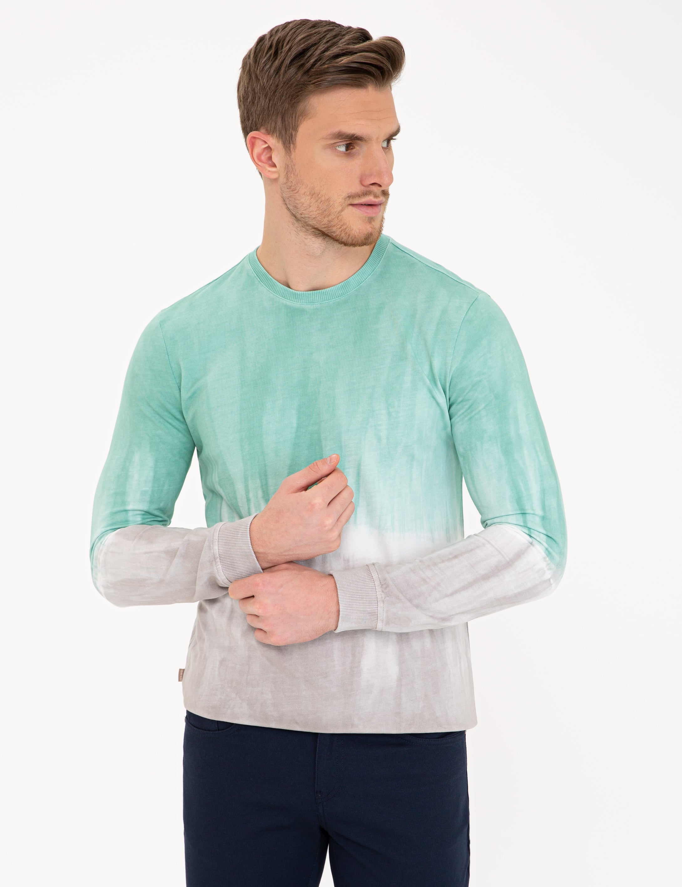 Yeşil Slim Fit Sweatshirt