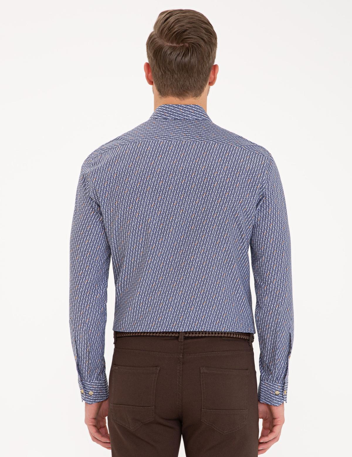 Lacivert Slim Fit Uzun Kollu Gömlek - 50233046001