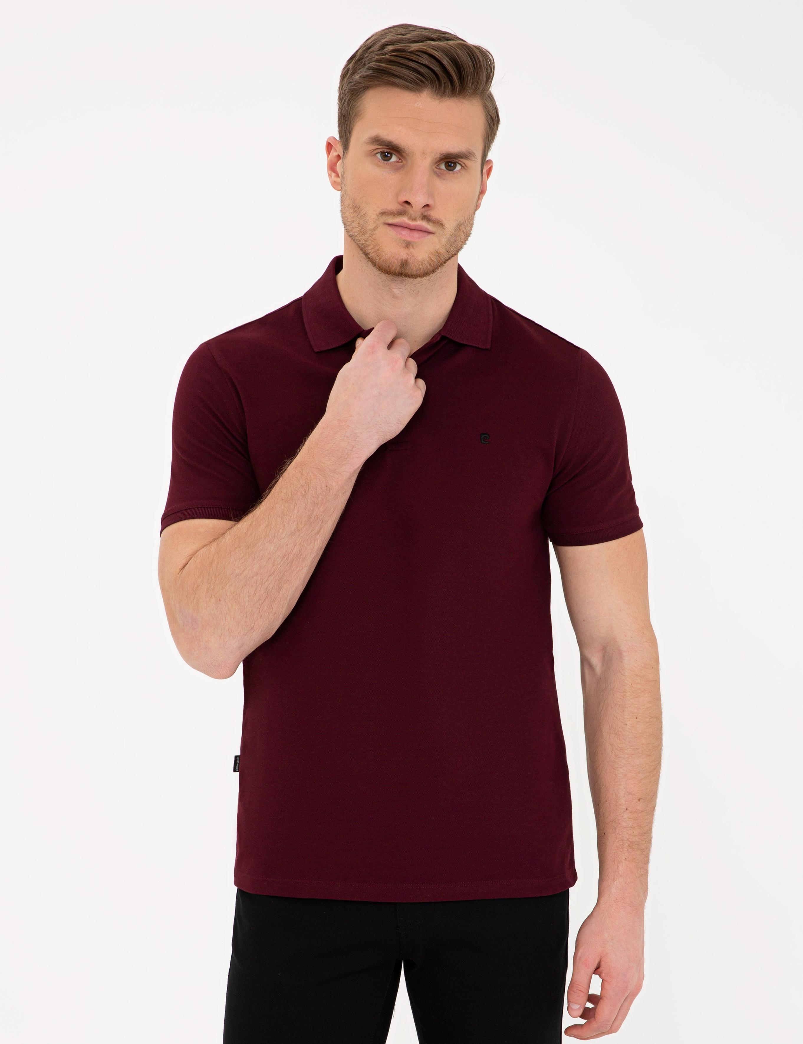 Bordo Slim Fit Basic Polo Yaka T-Shirt