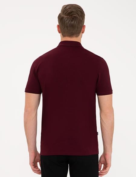 Bordo Slim Fit Basic Polo Yaka T-Shirt - 50239843028