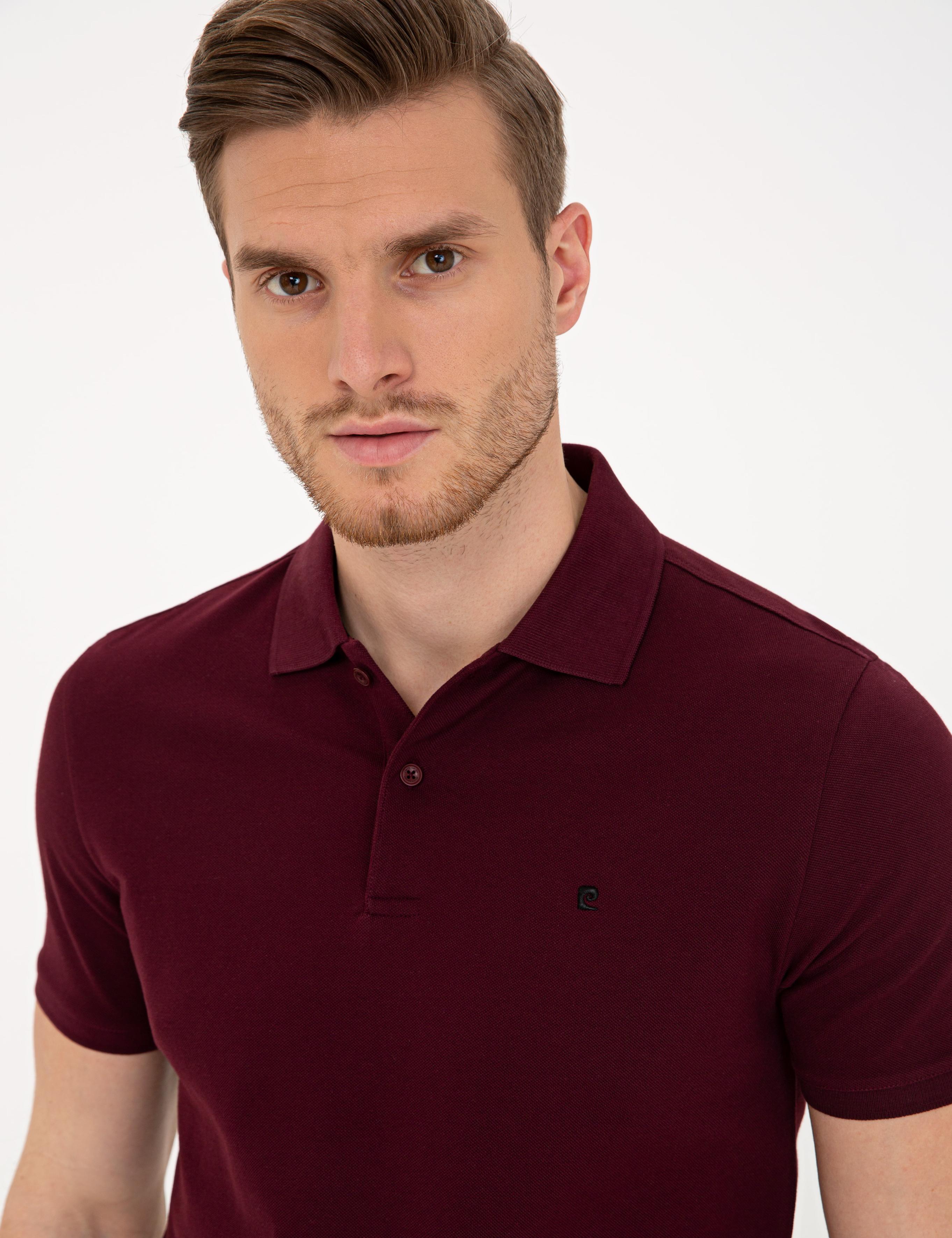 Bordo Slim Fit Basic Polo Yaka T-Shirt