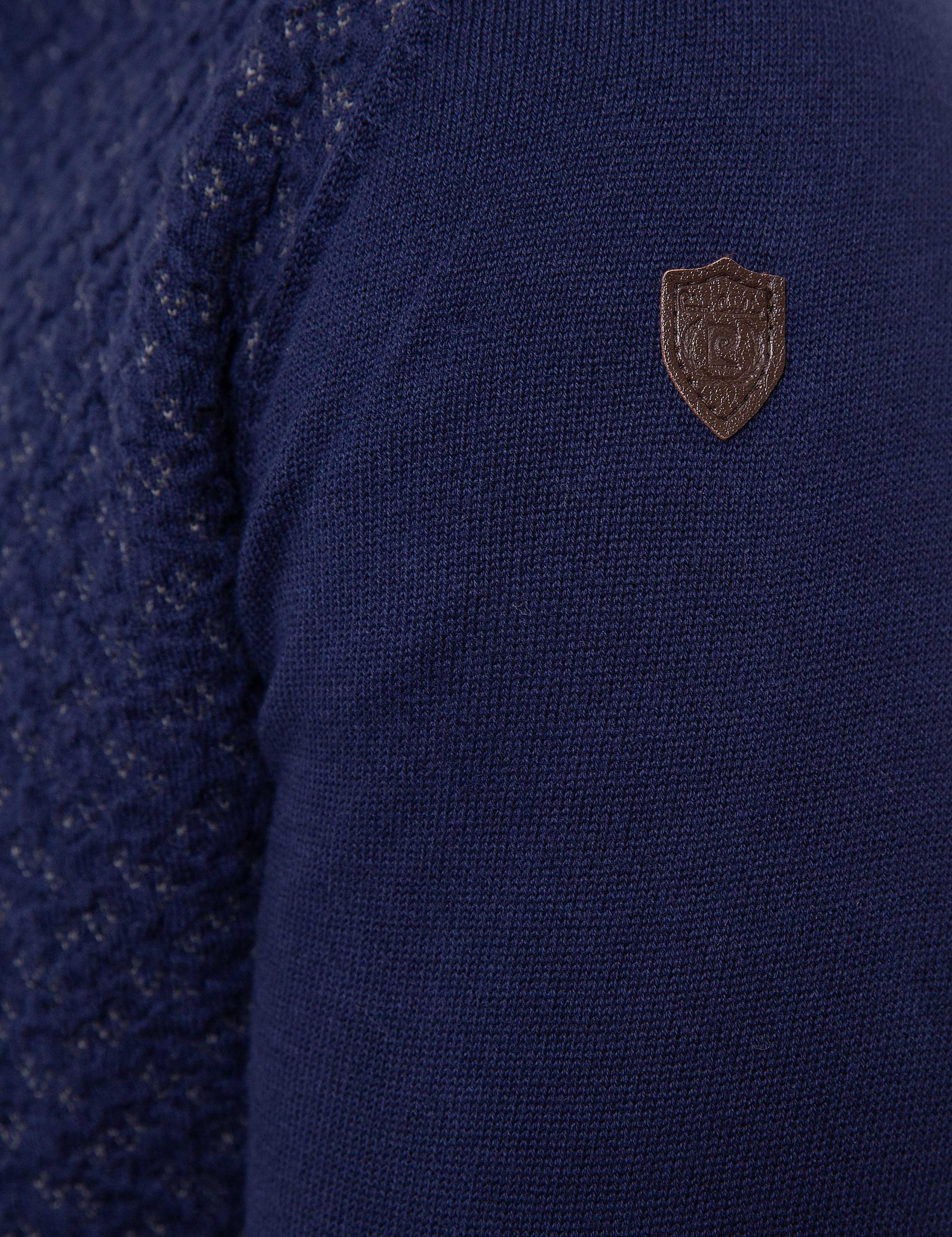 Lacivert Slim Fit Triko Kazak