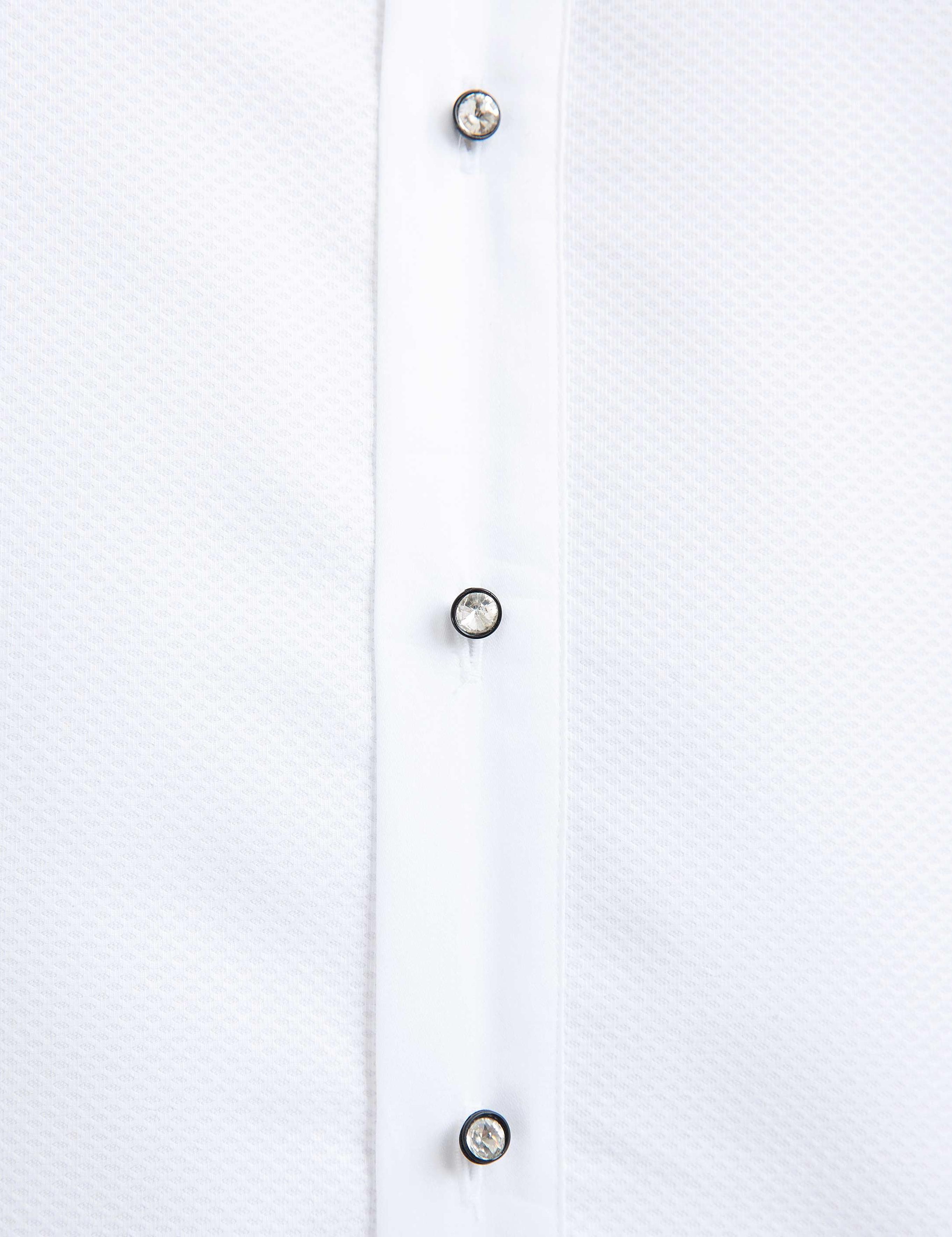 Beyaz Slim Fit Smokin Gömlek