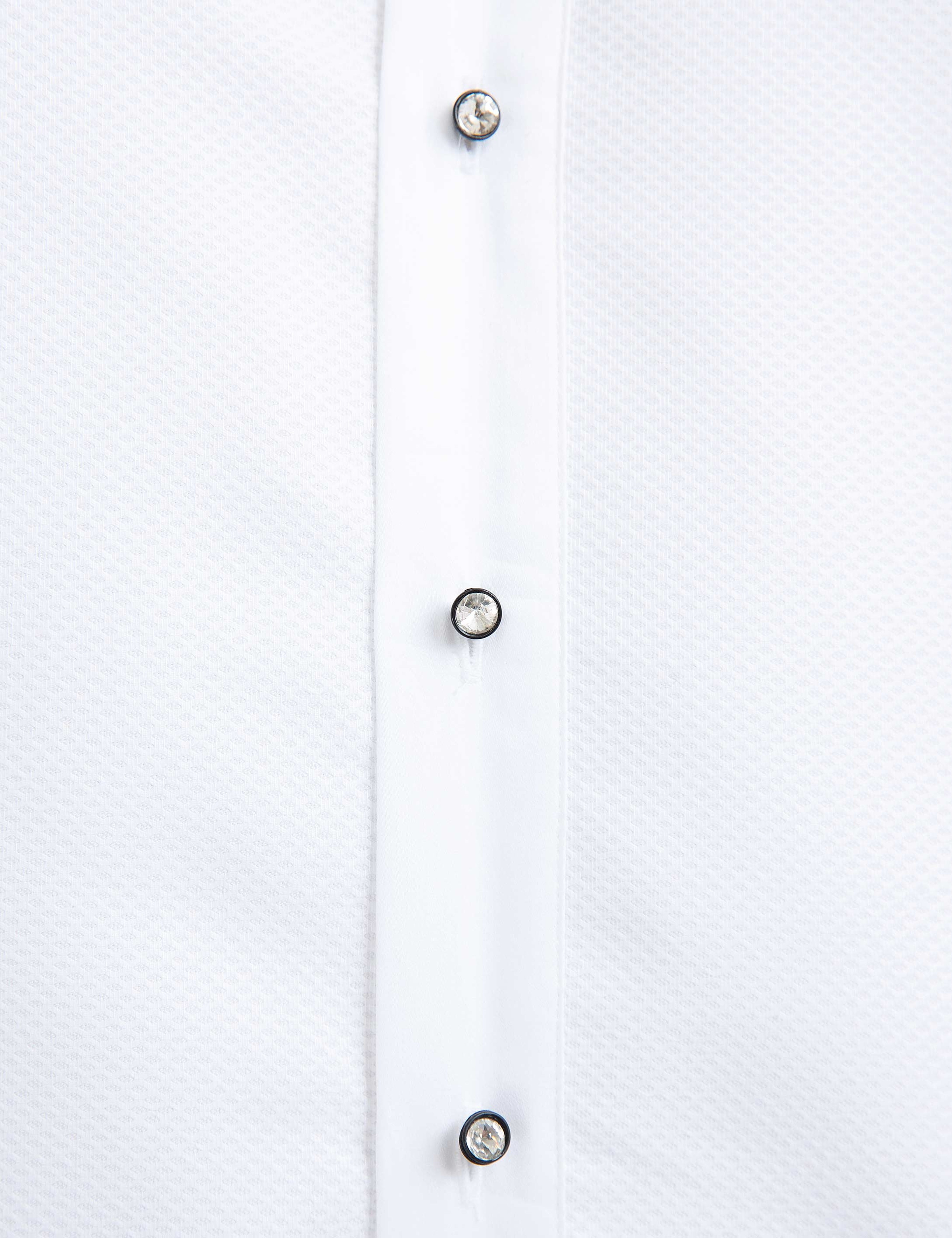 Beyaz Slim Fit Smokin Gömlek - Image 5