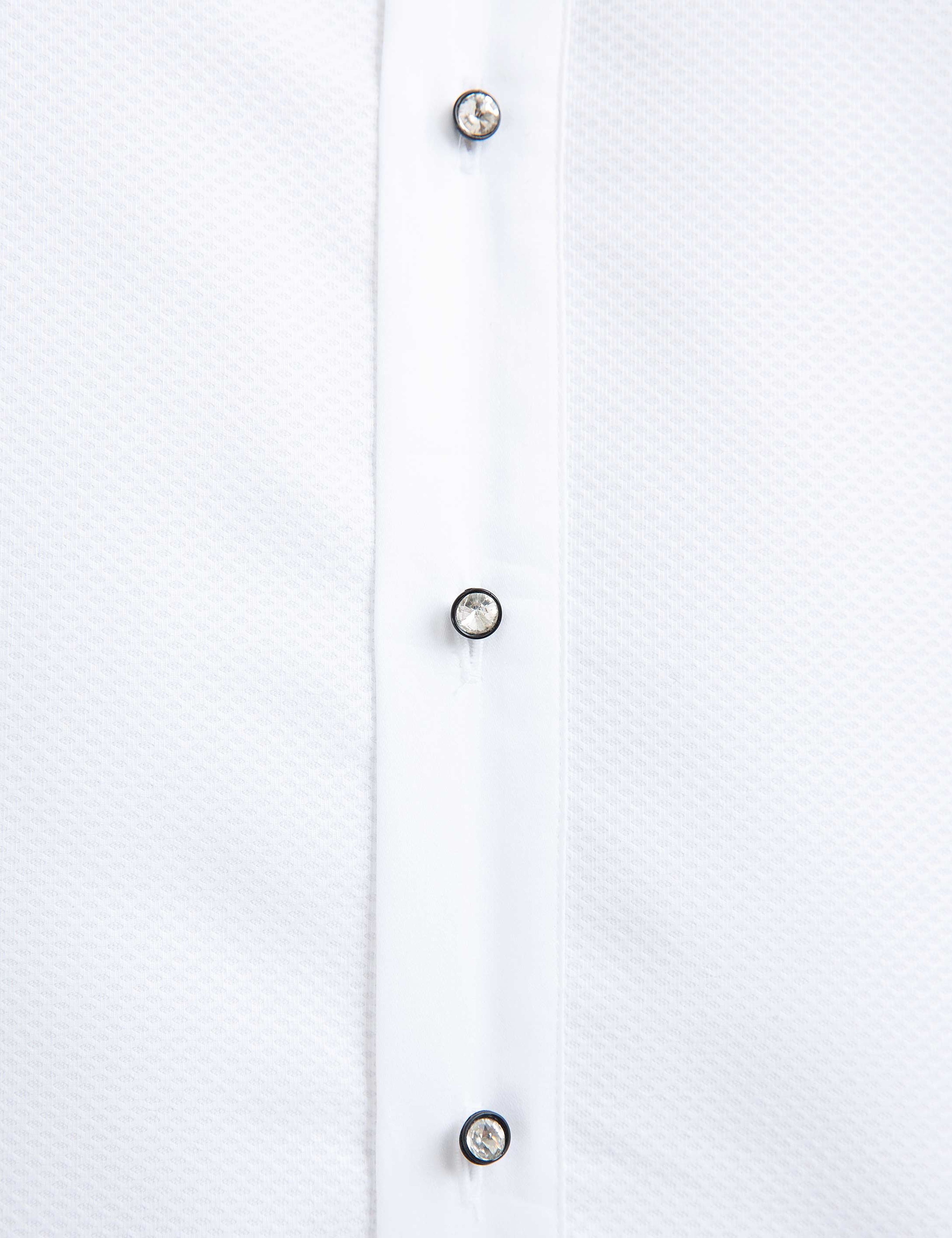 Beyaz Slim Fit Smokin Gömlek