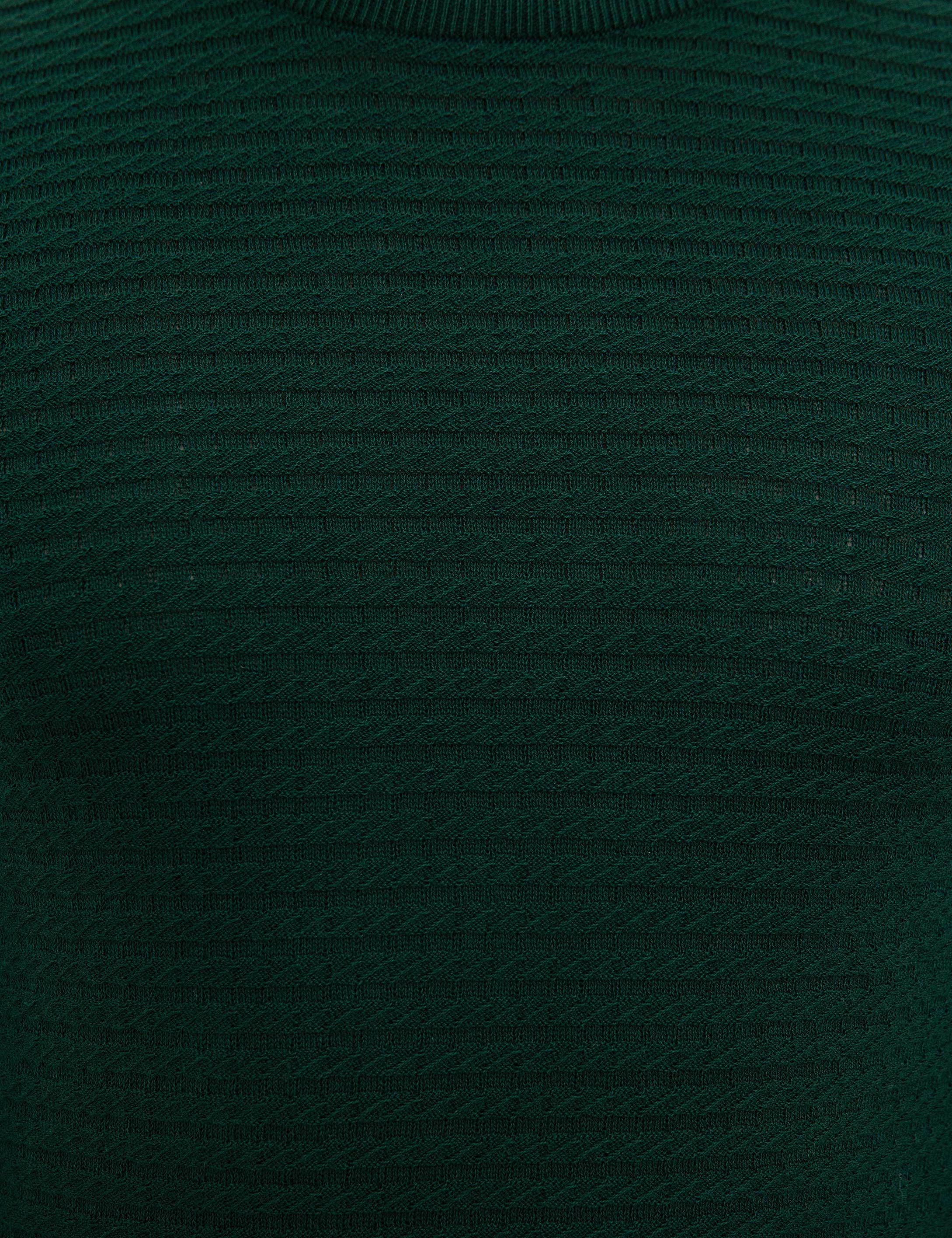Koyu Yeşil Slim Fit Triko Kazak - Image 6