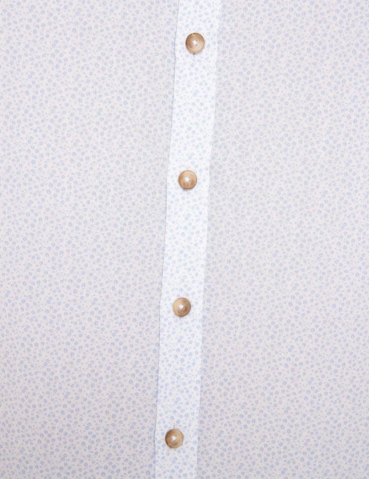 Açık Mavi Slim Fit Kısa Kollu Gömlek - 50180177001