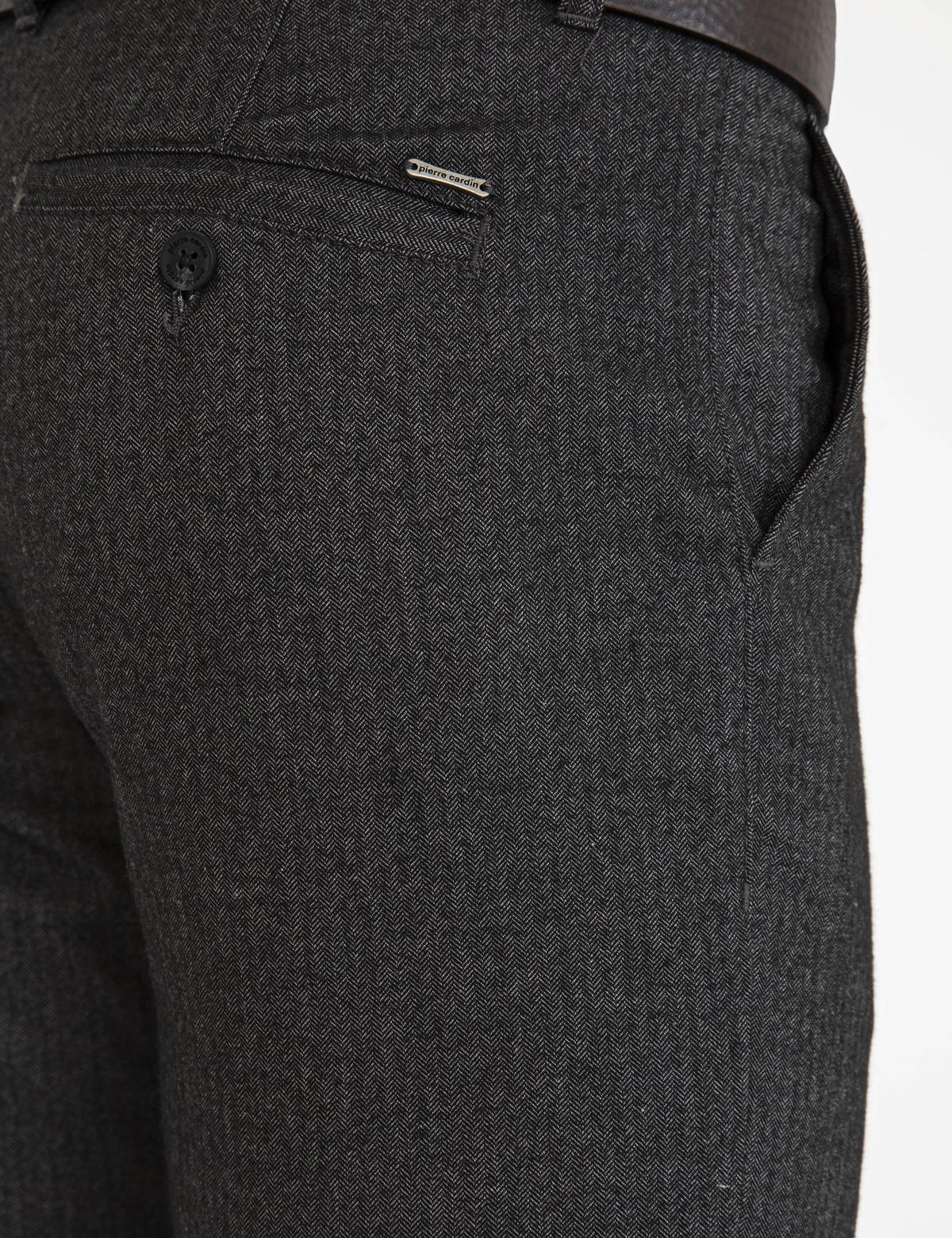 Gri Slim Fit Kanvas Pantolon - 50230176011