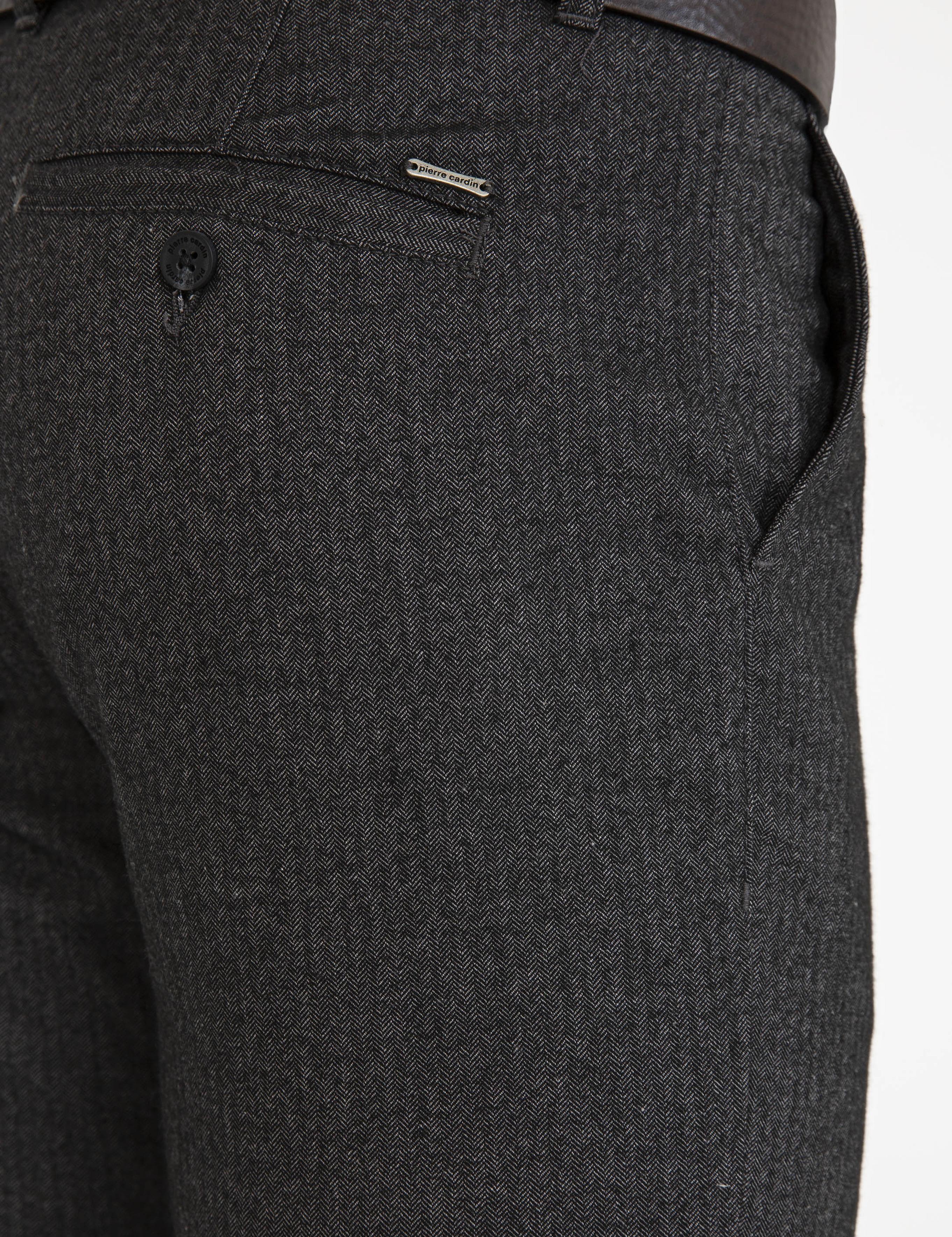 Gri Slim Fit Kanvas Pantolon