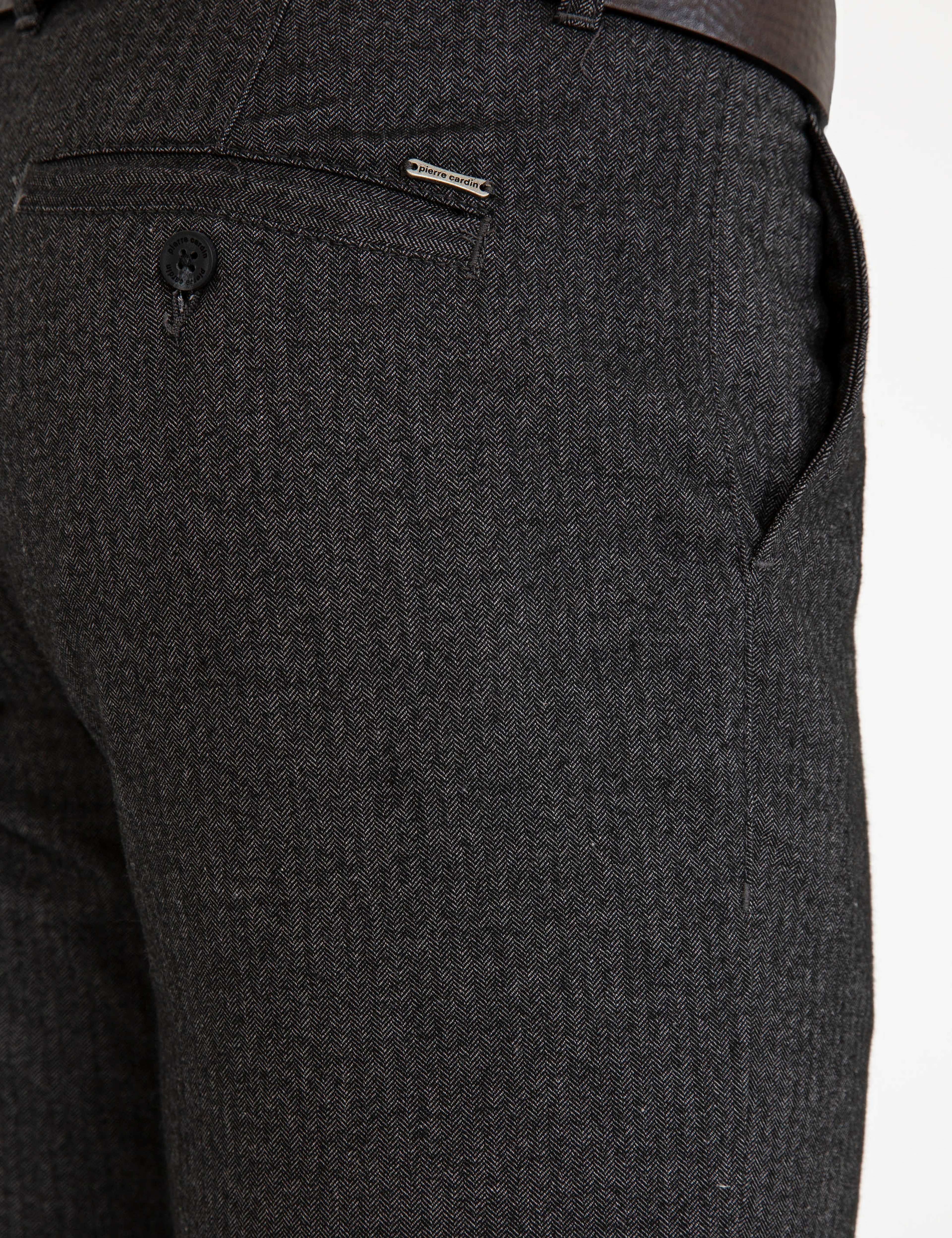 Gri Slim Fit Kanvas Pantolon - Image 5