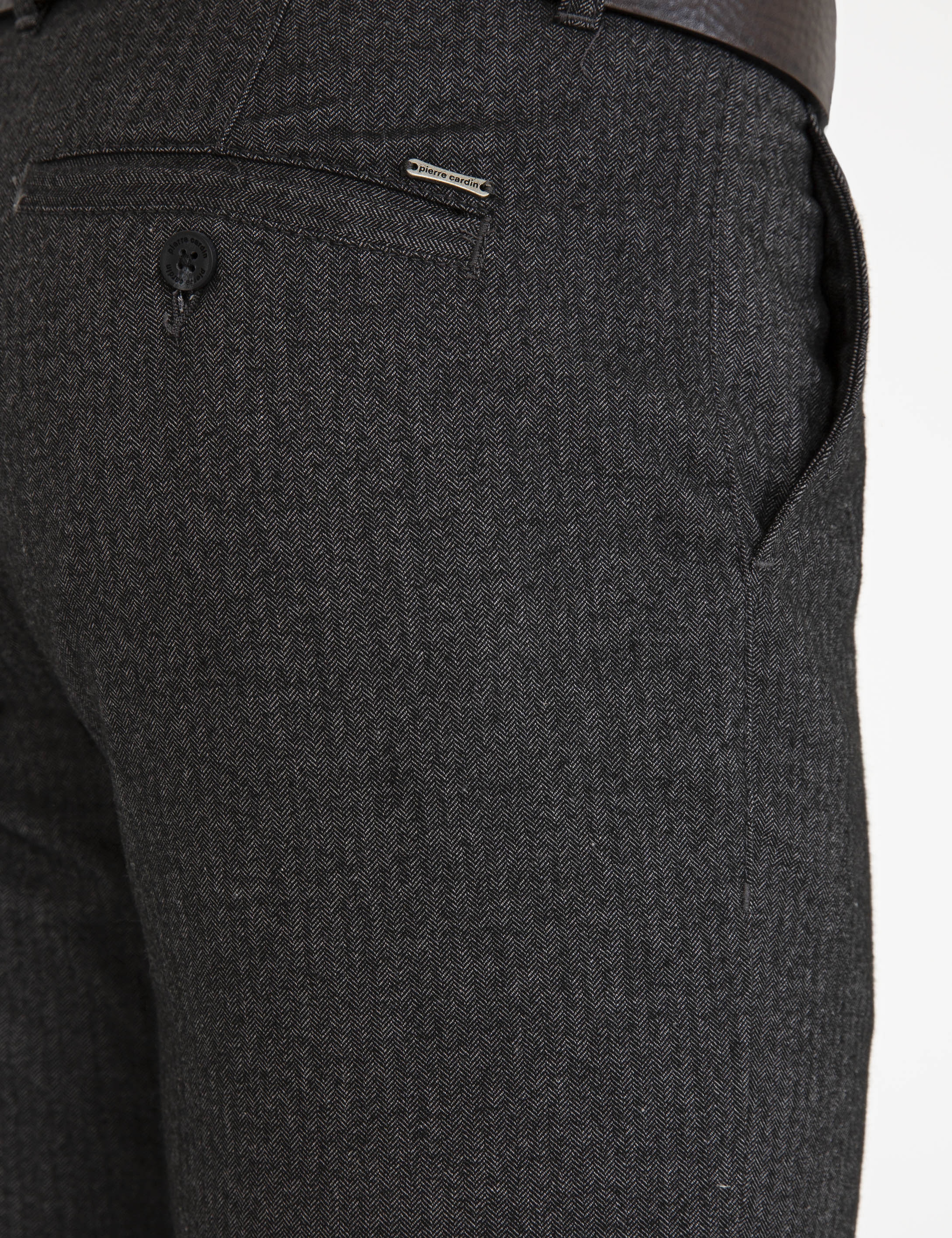 Gri Slim Fit Kanvas Pantolon