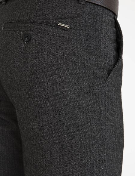 Gri Slim Fit Kanvas Pantolon - 50230176011