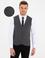 Koyu Gri Melanj Slim Fit Triko Yelek
