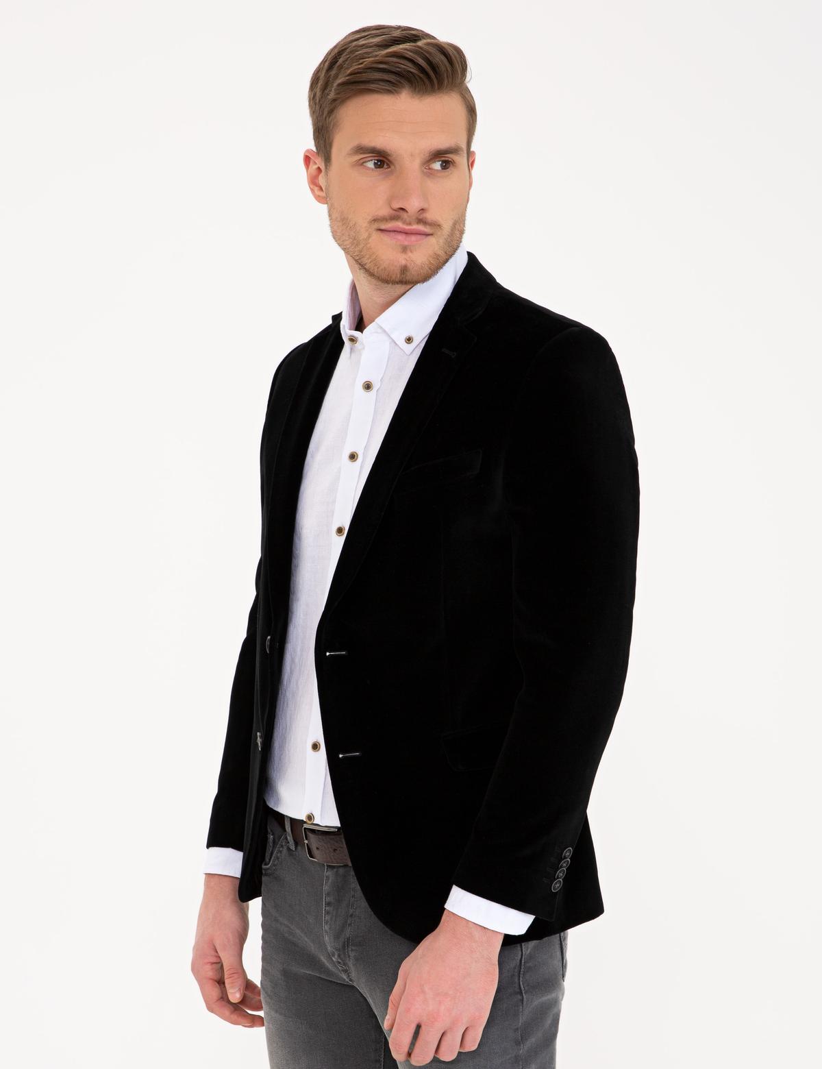 Siyah Ekstra Slim Fit Ceket - 50208863011