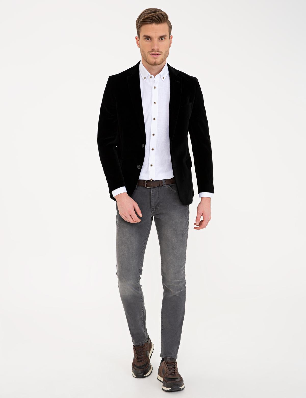 Siyah Ekstra Slim Fit Ceket - 50208863011