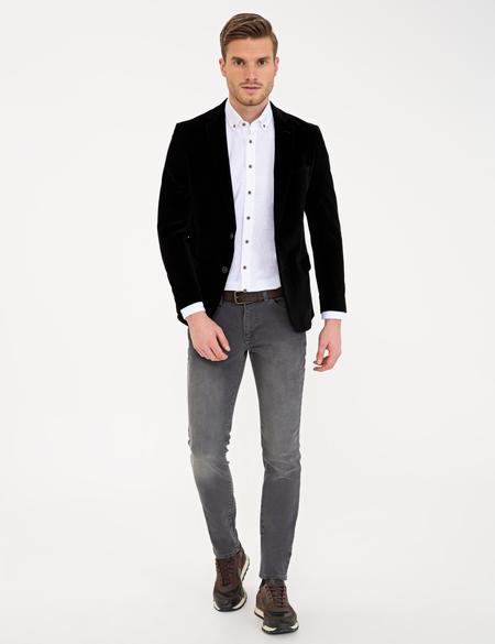 Siyah Ekstra Slim Fit Ceket - 50208863011