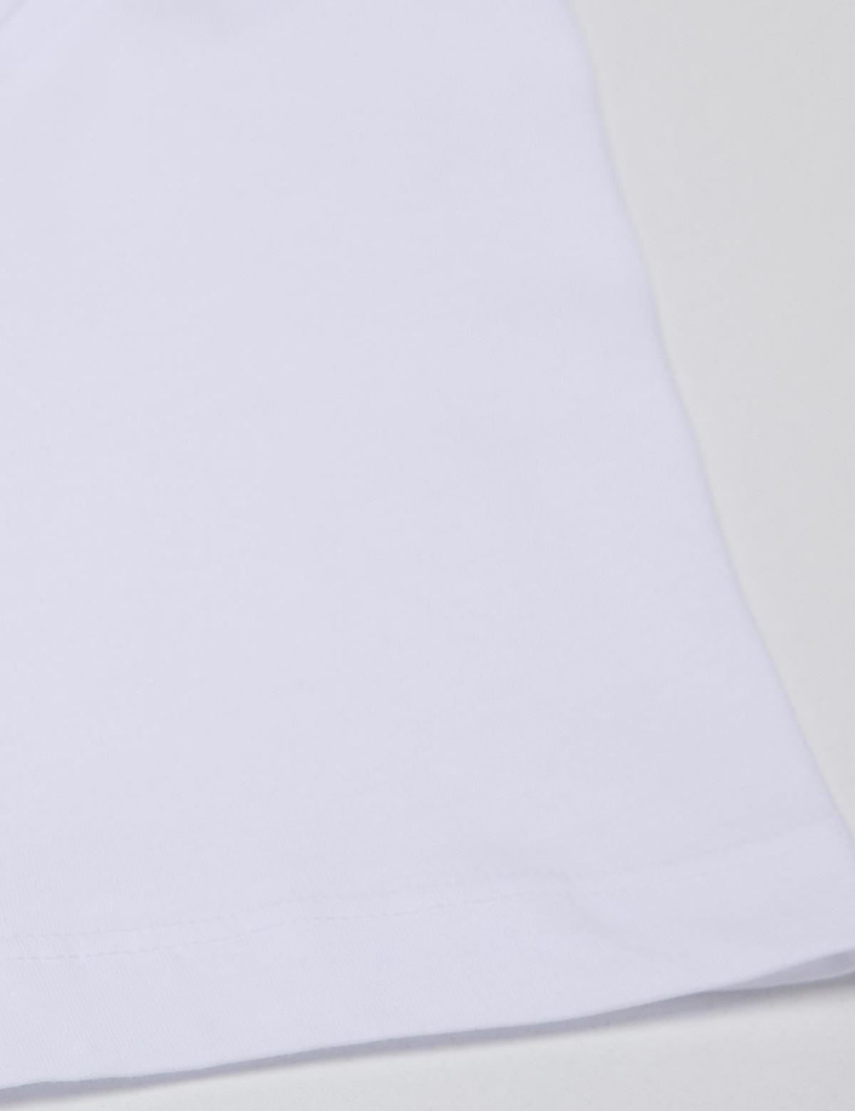 Beyaz Regular Fit Polo Yaka Basic T-Shirt - 50188639001