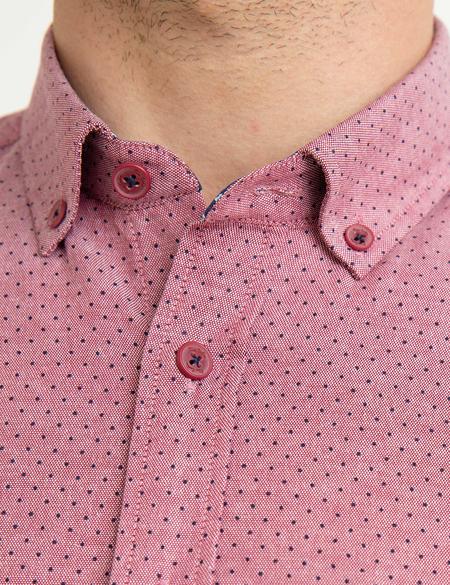 Bordo Slim Fit Gömlek - 50187545028