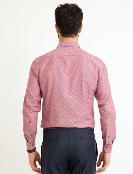 Bordo Slim Fit Gömlek - 50187545028