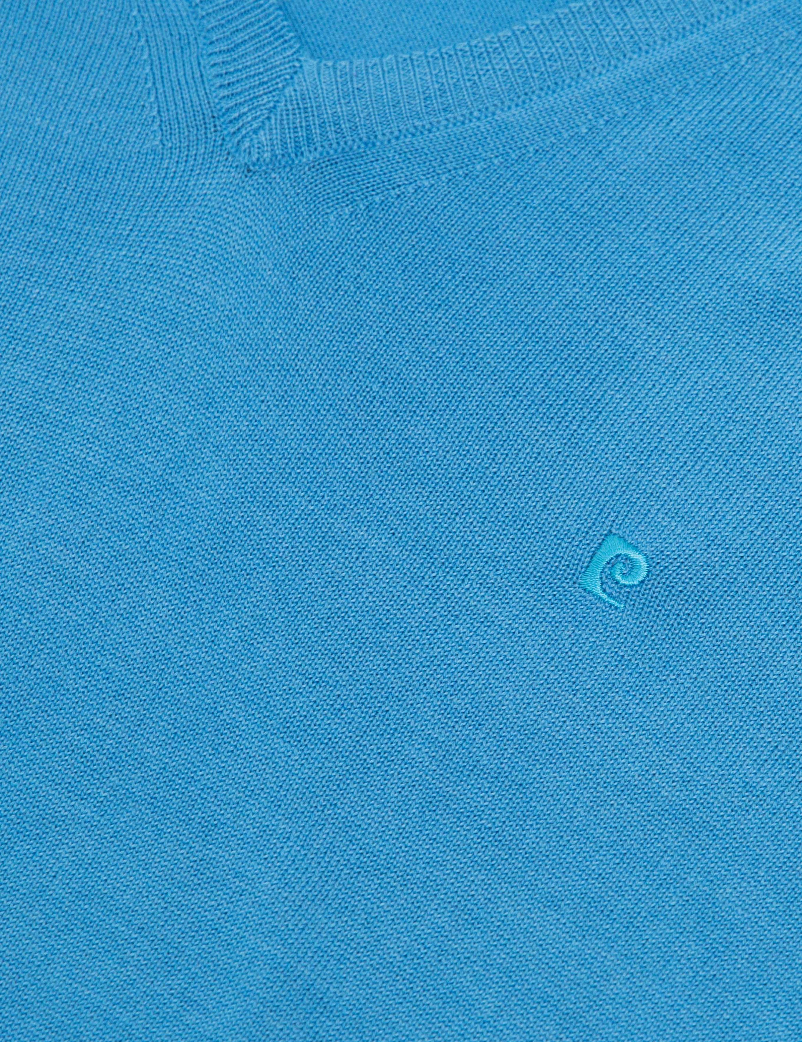 Kobalt Mavi Slim Fit Basic Triko Kazak