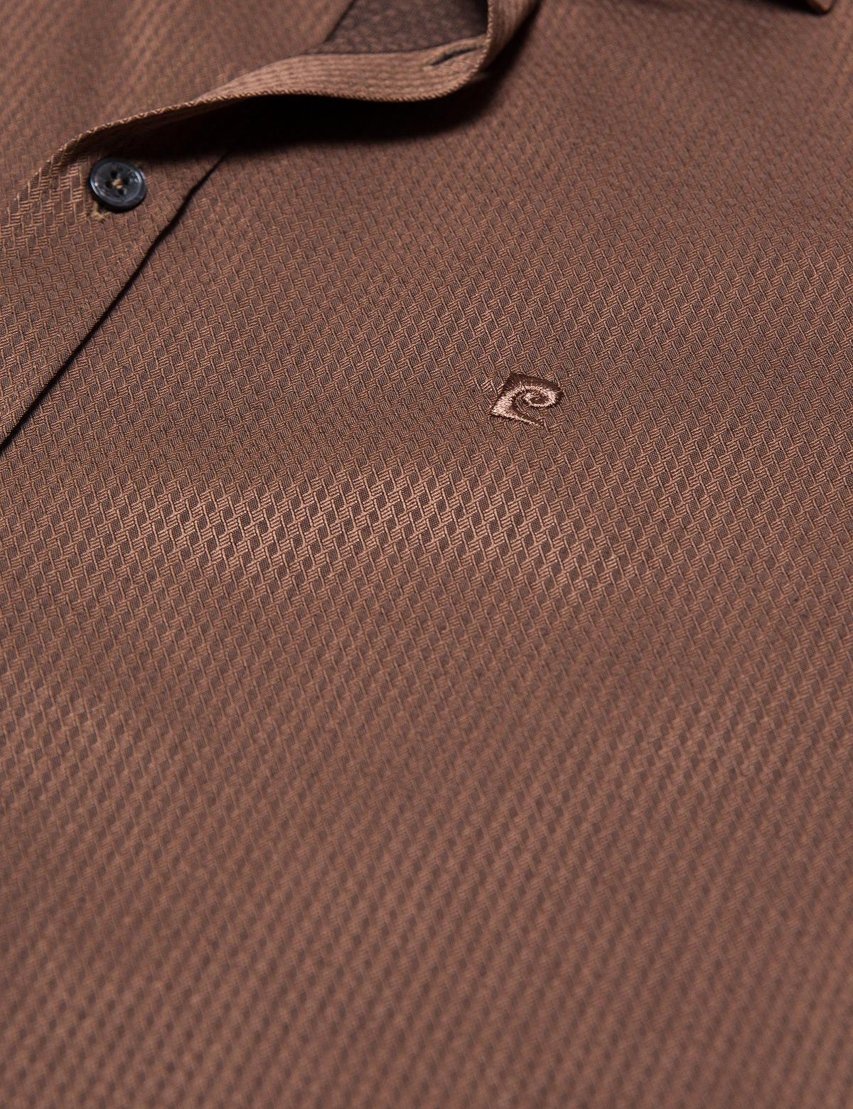 Kahverengi Slim Fit Gömlek - 50192250016