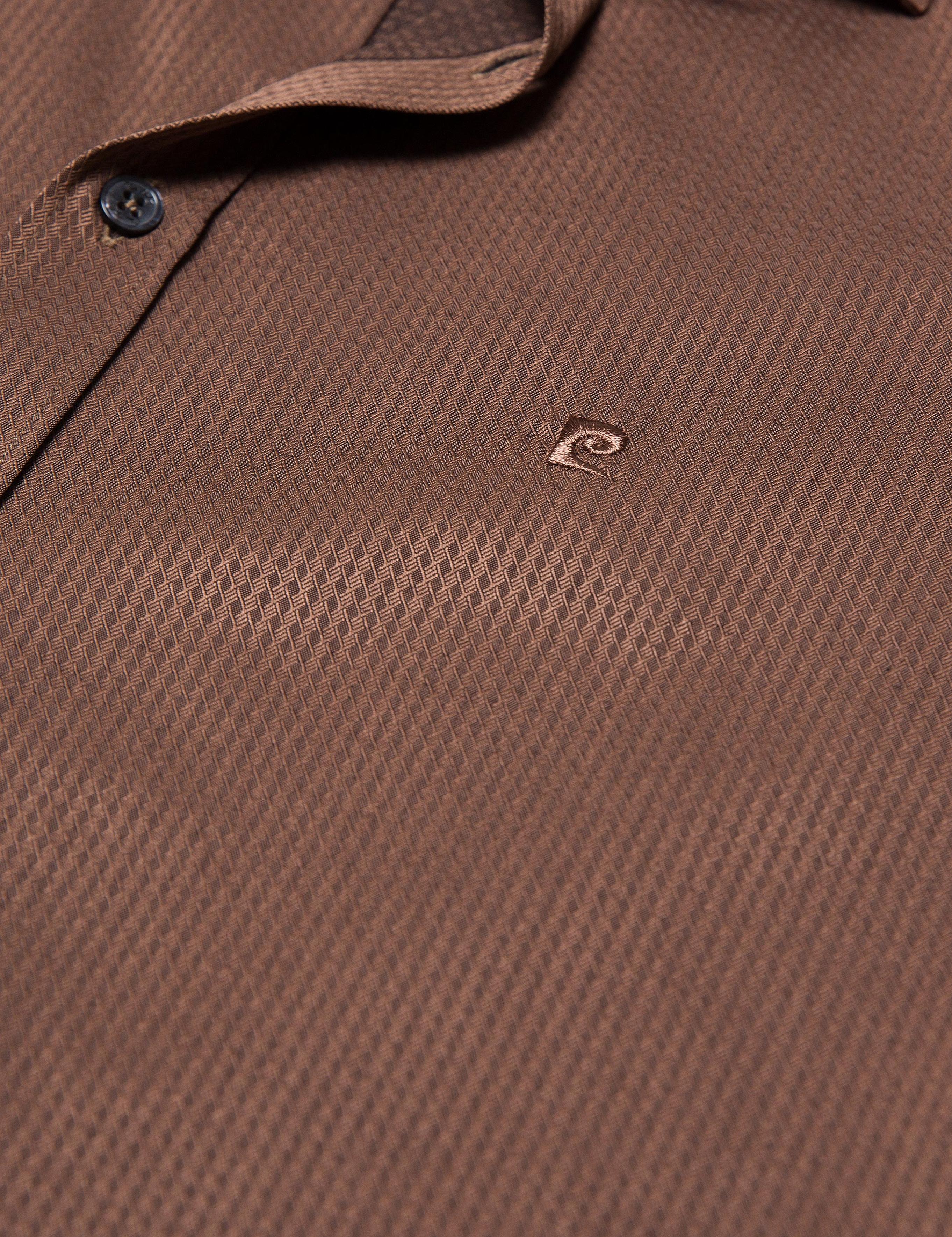 Kahverengi Slim Fit Gömlek