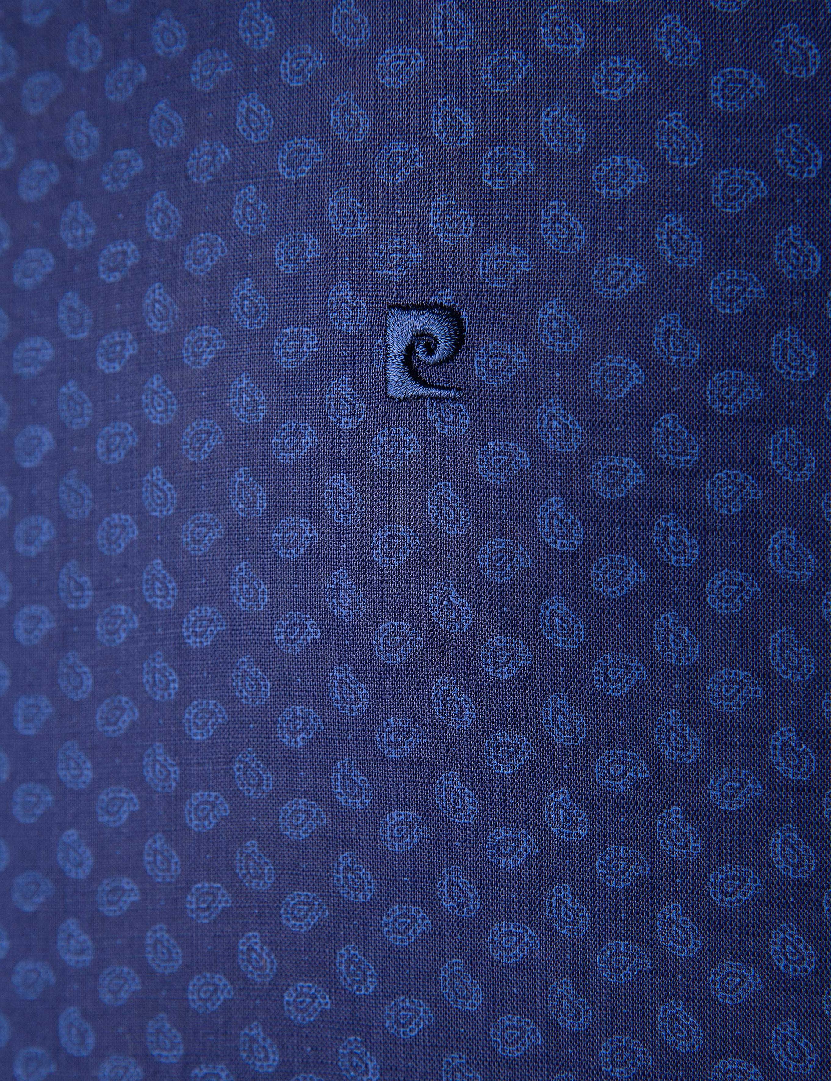 Lacivert Slim Fit Kısa Kollu Gömlek