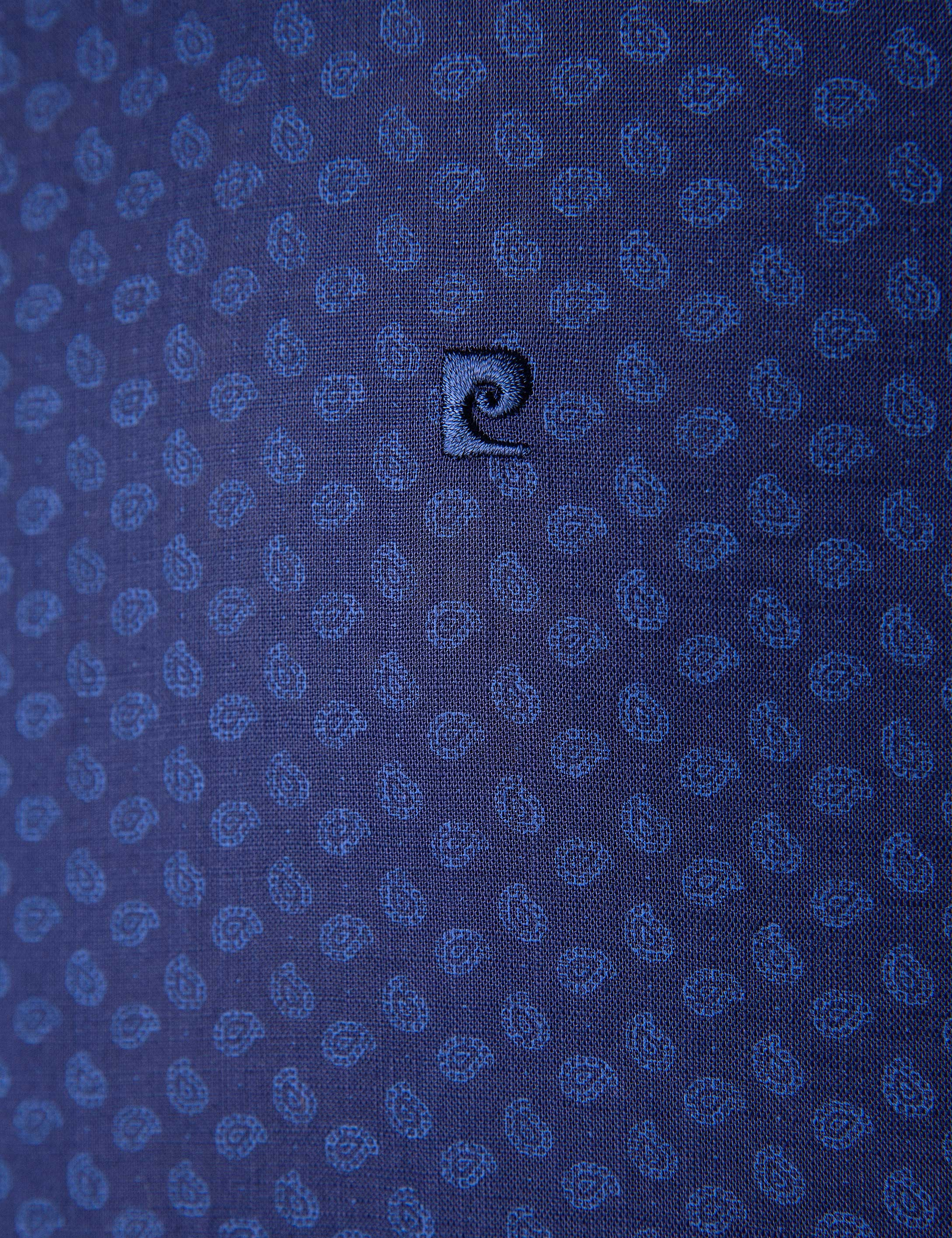 Lacivert Slim Fit Kısa Kollu Gömlek - Image 6