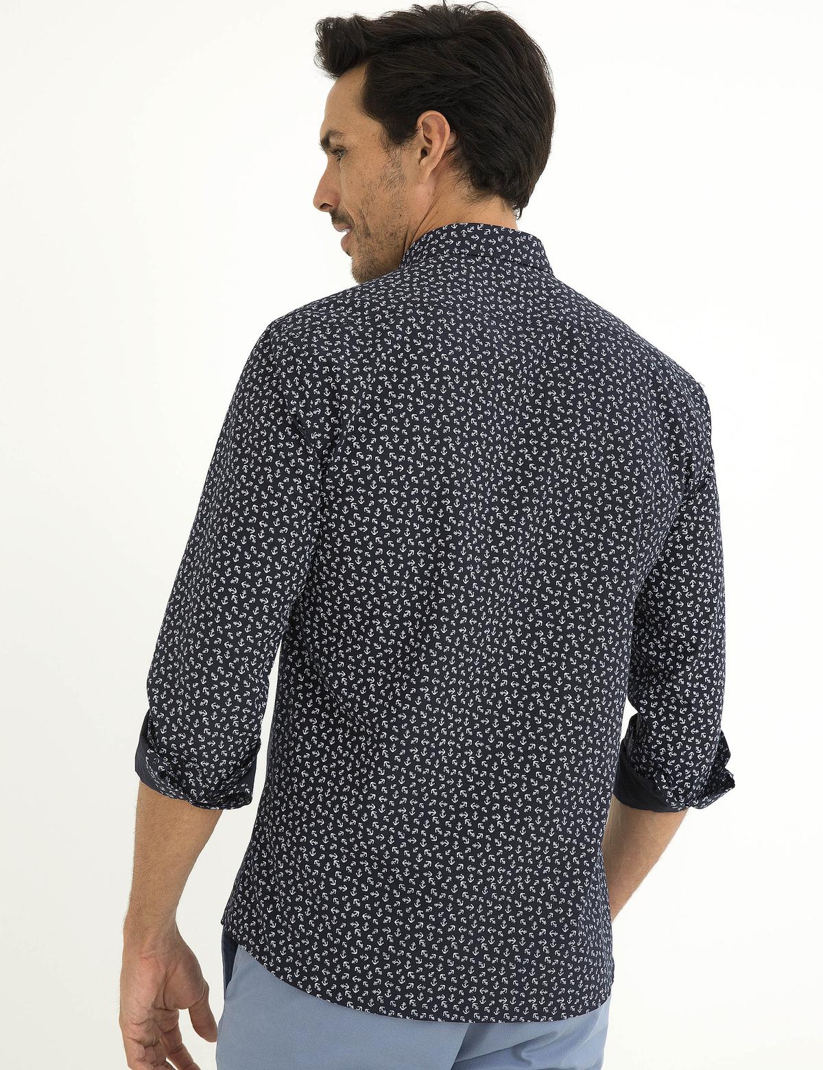 Slim Lacivert Gömlek - 50195925008