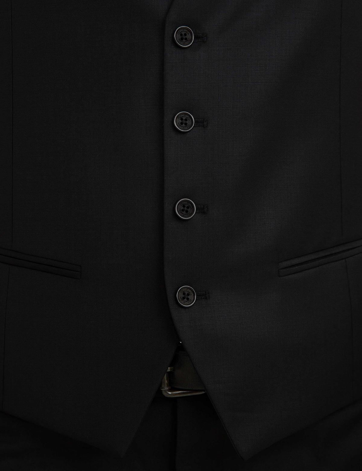 Siyah Slim Fit Yelek - 50193309003