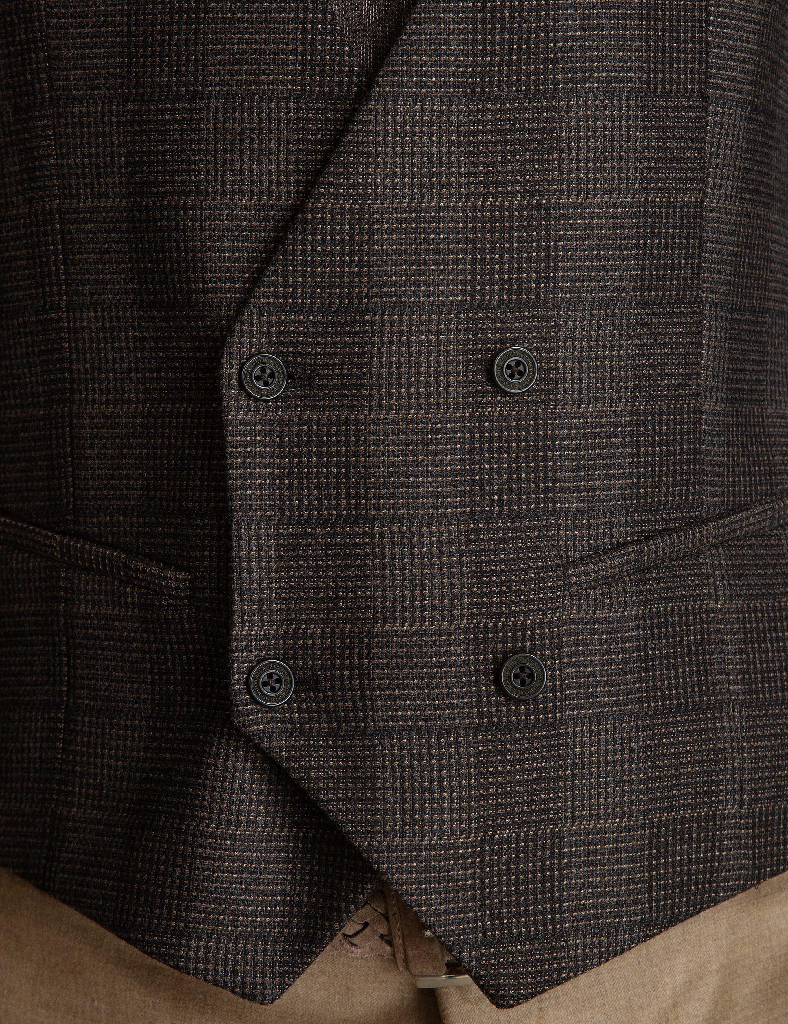 Kahverengi Slim Fit Yelek