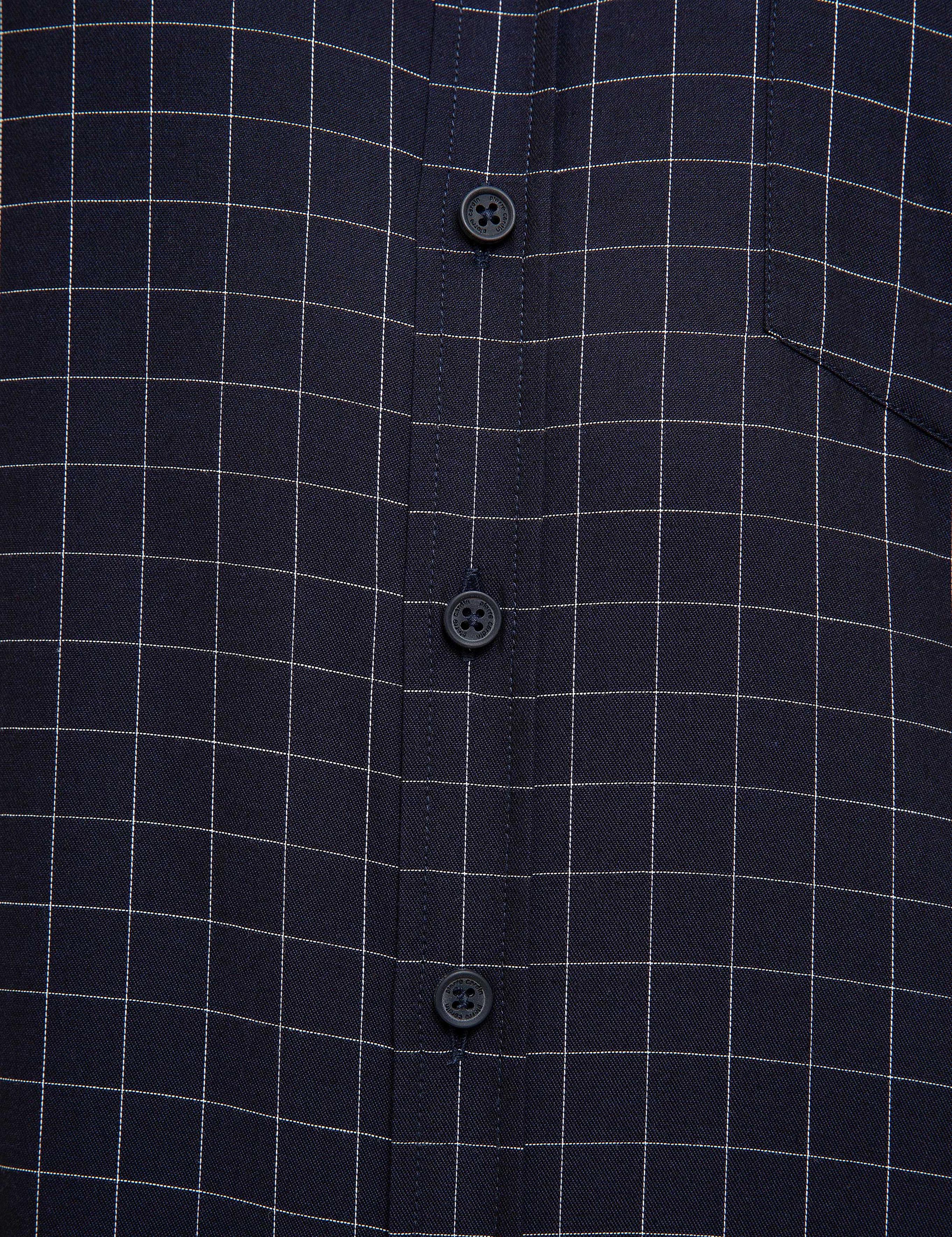 Lacivert Regular Fit Kısa Kollu Gömlek