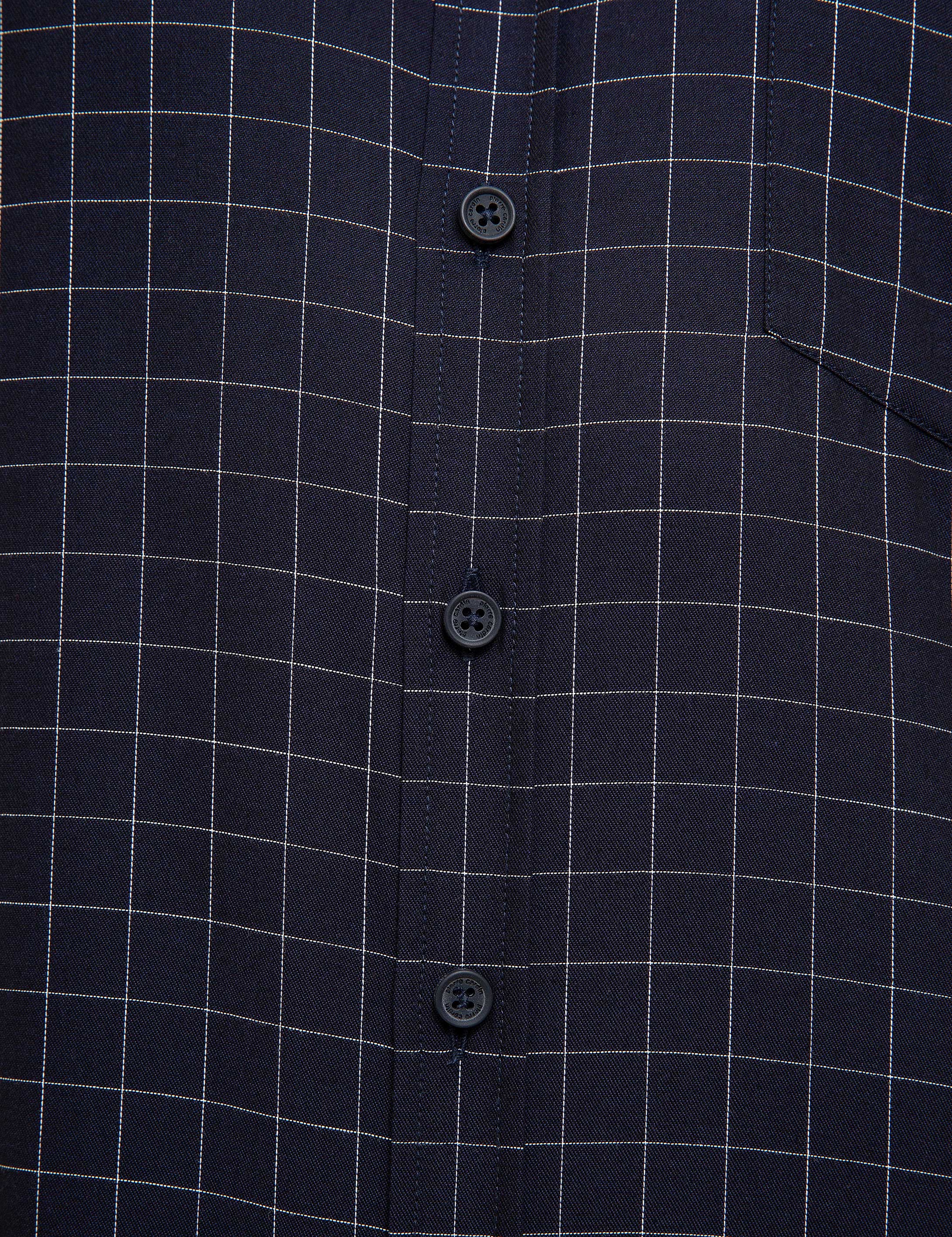 Lacivert Regular Fit Kısa Kollu Gömlek - Image 6
