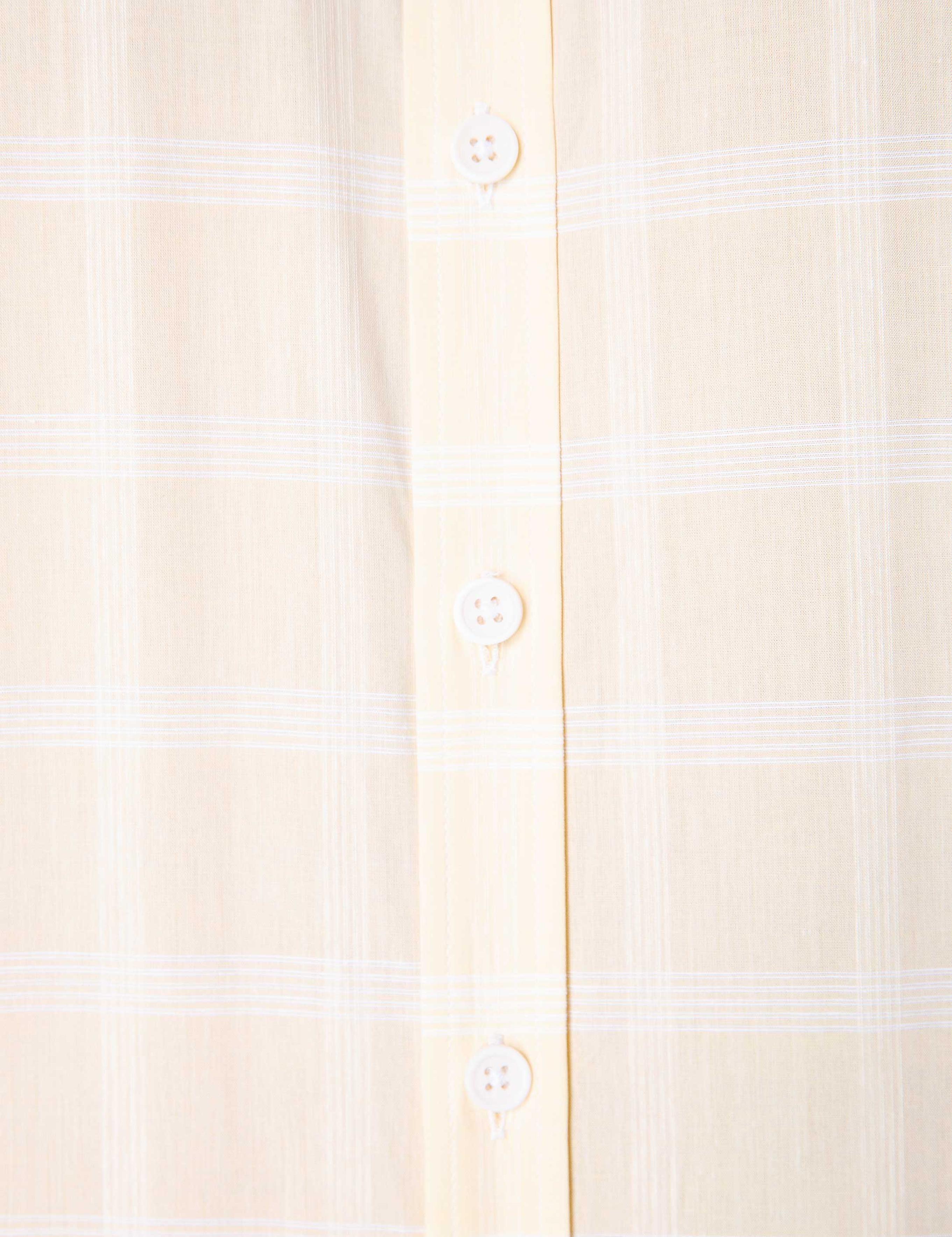 Sarı Slim Fit Uzun Kollu Gömlek