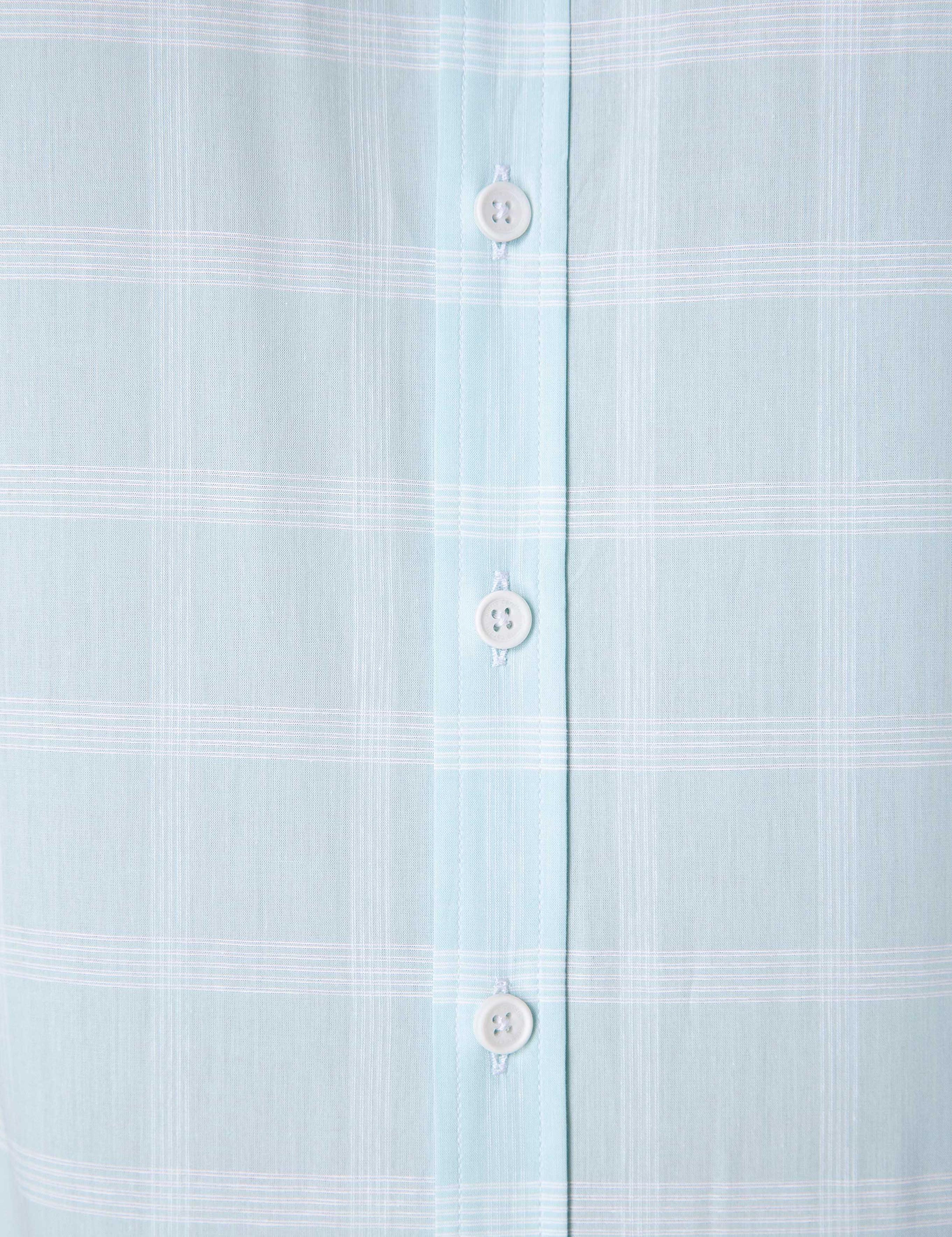 Su Yeşili Slim Fit Uzun Kollu Gömlek