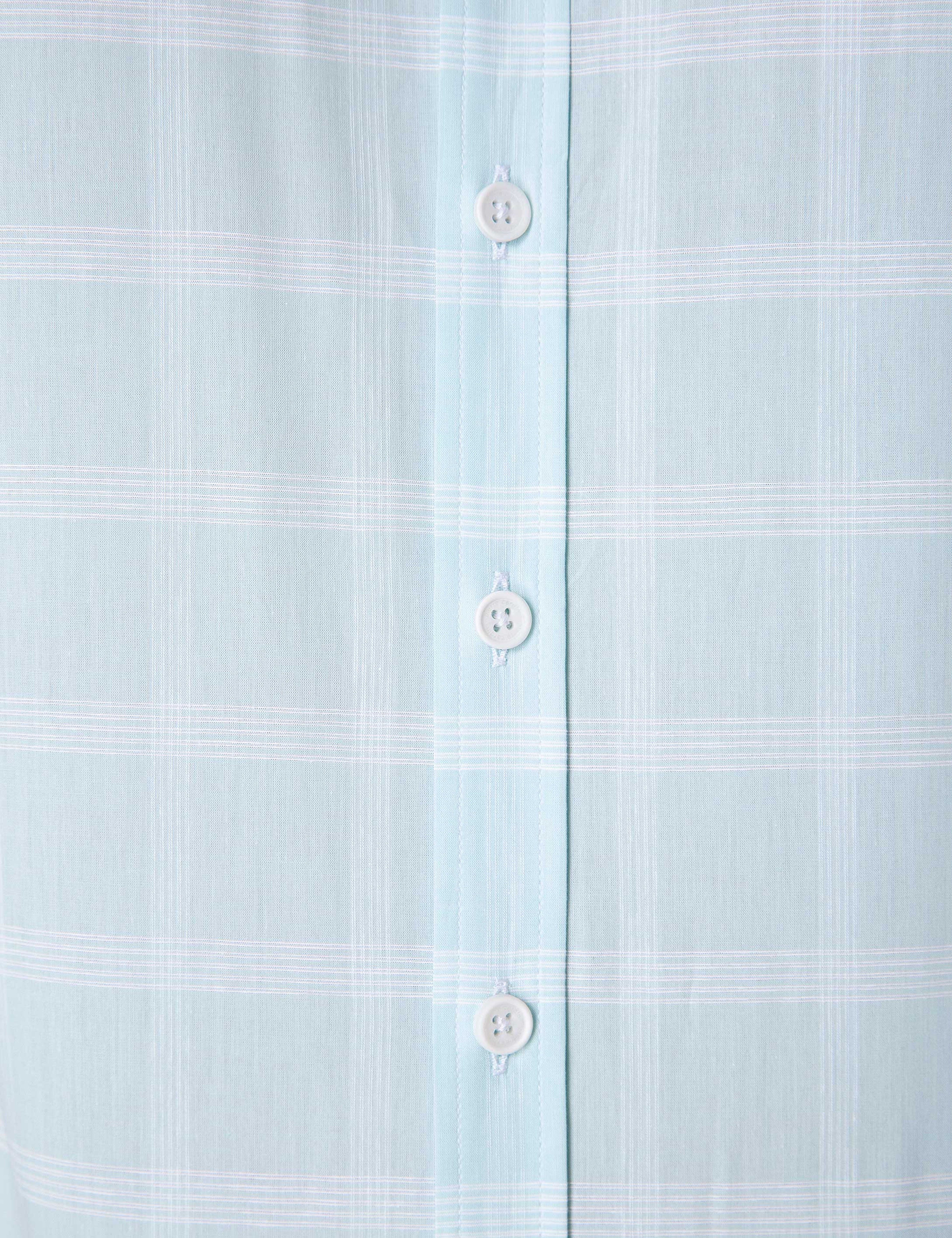 Mint Yeşil Slim Fit Kısa Kollu Gömlek - Image 6