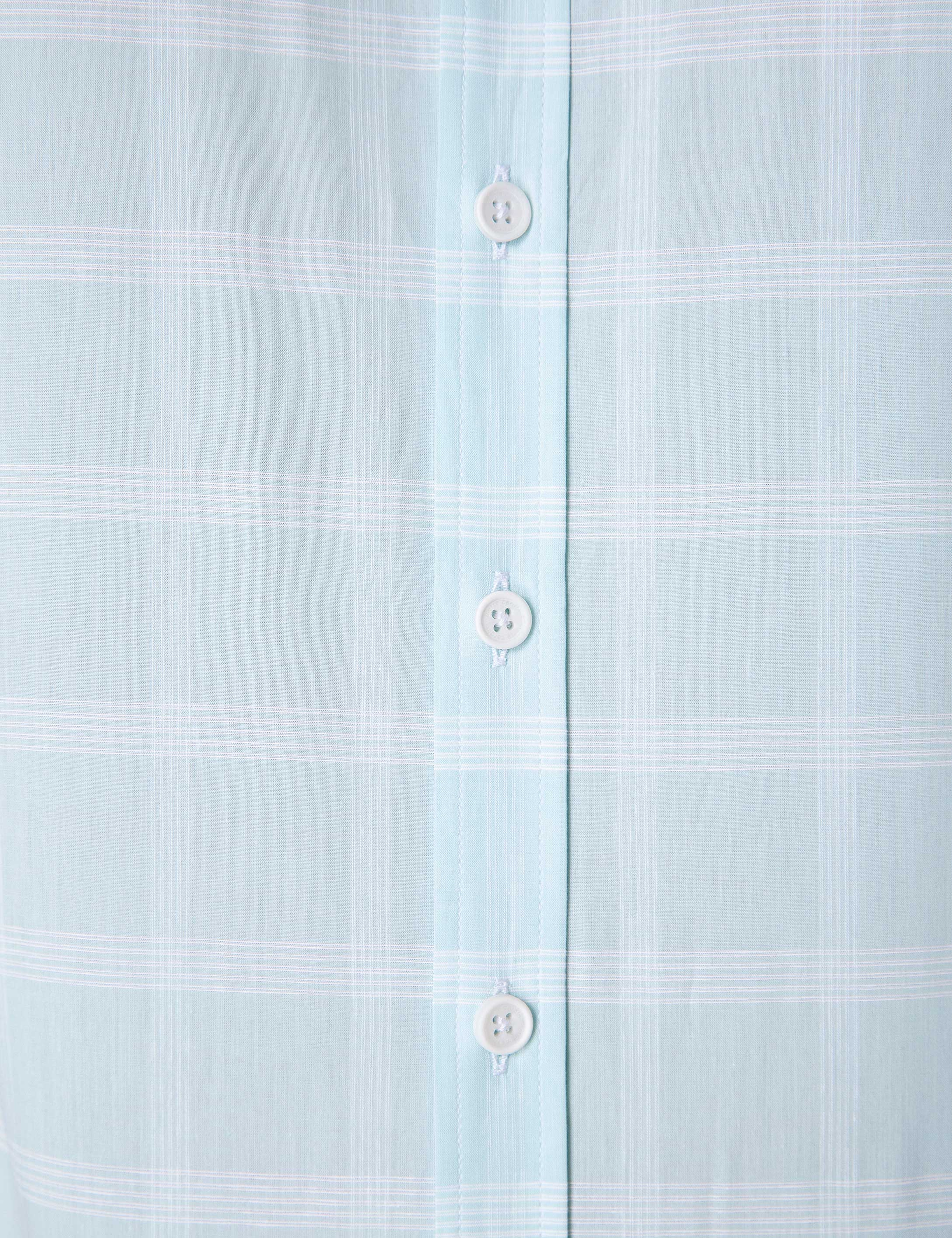 Mint Yeşil Slim Fit Kısa Kollu Gömlek