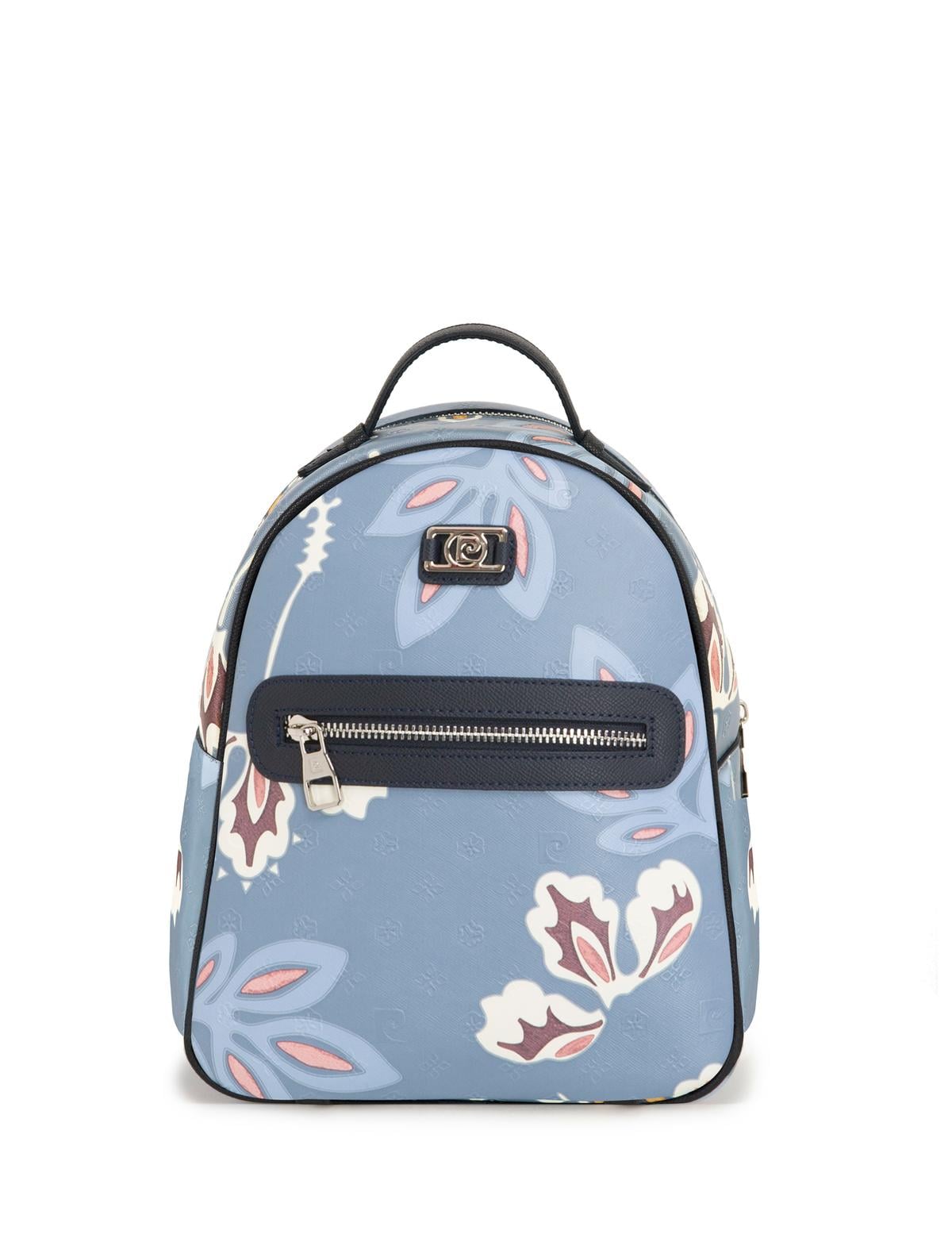 Çiçek Desenli Mavi Sırt Çantası - 50243826003