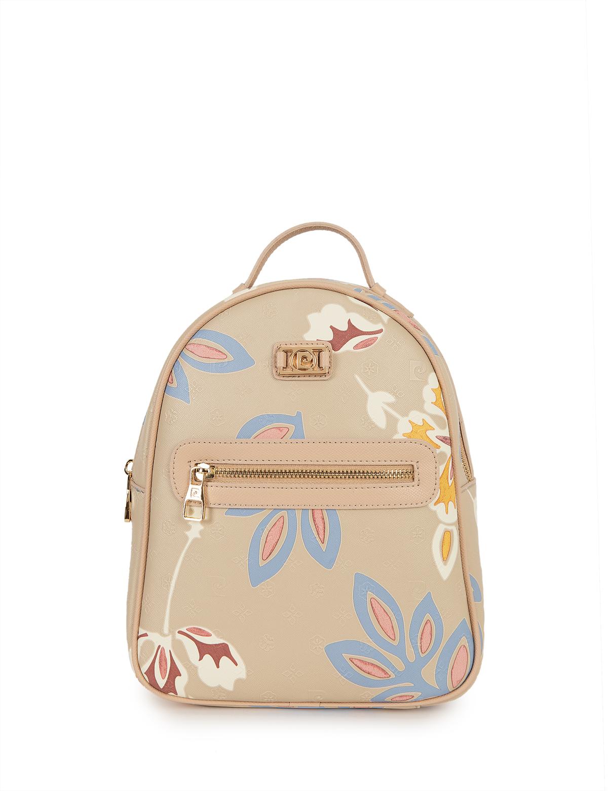 Çiçek Desenli Vizon Sırt Çantası - 50243826004